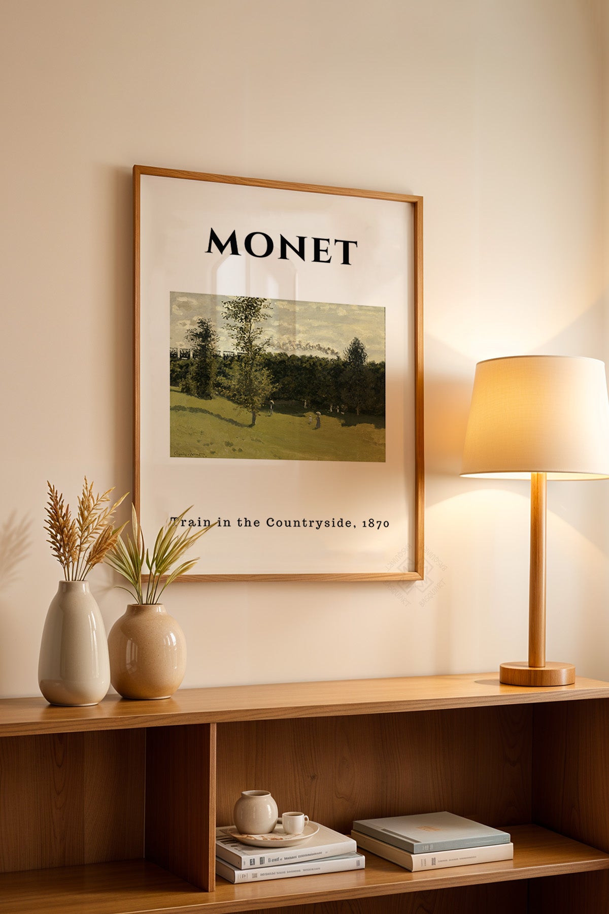 Claude Monet Serisi Ahşap Çerçeveli Poster, Tablo Duvar Dekoru No:15