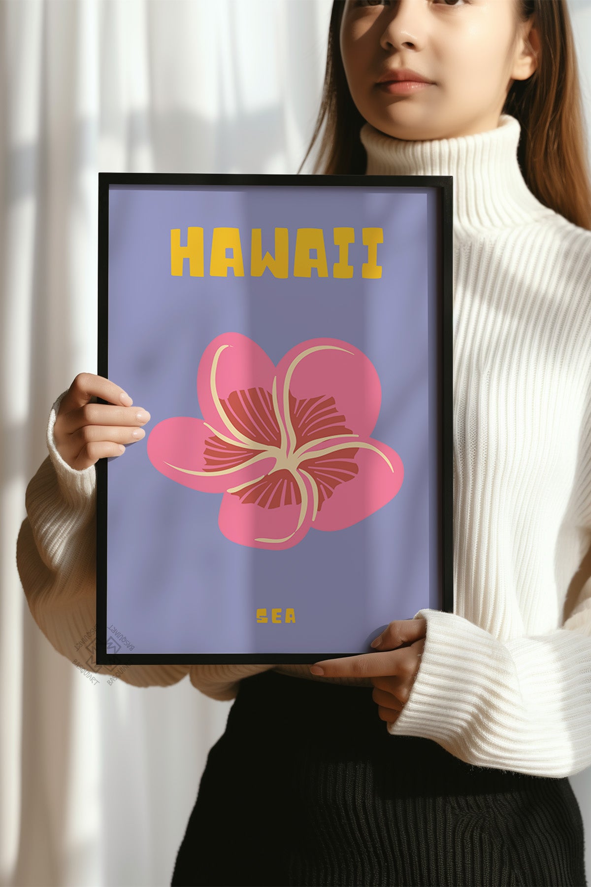 Şehir Serisi Siyah Çerçeveli Poster, Tablo Duvar Dekoru No:24