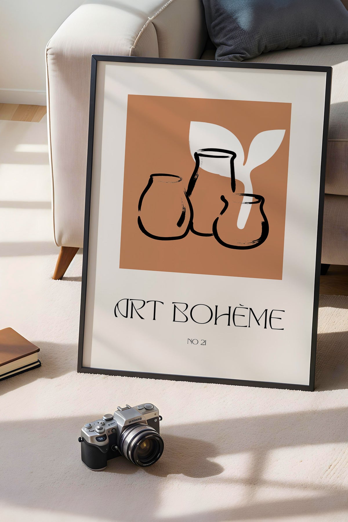 Bohemian Serisi Siyah Çerçeveli Poster, Tablo No:69