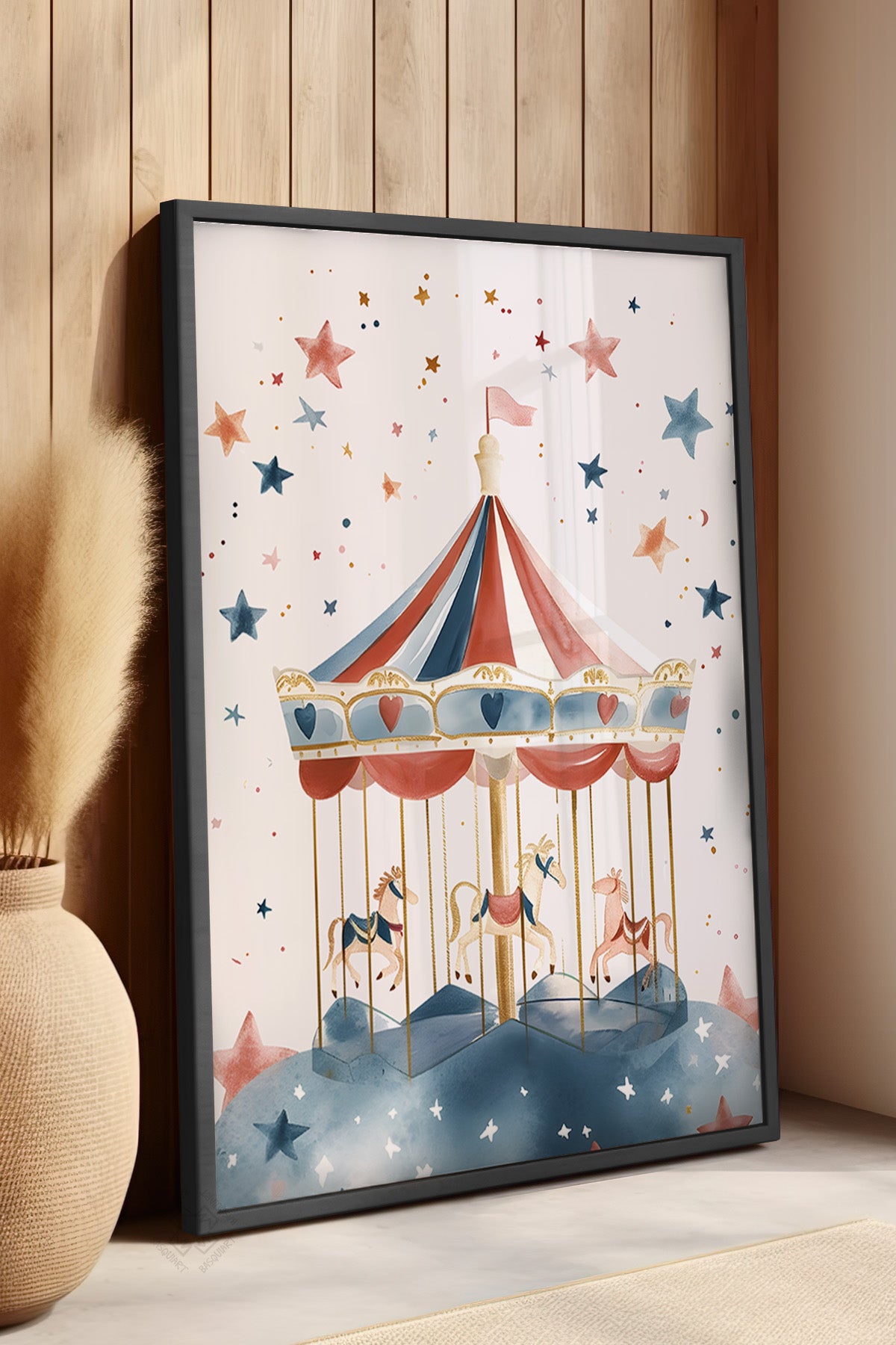 Çocuk Odası, Bebek Odası Siyah Çerçeveli Poster, Tablo No:49