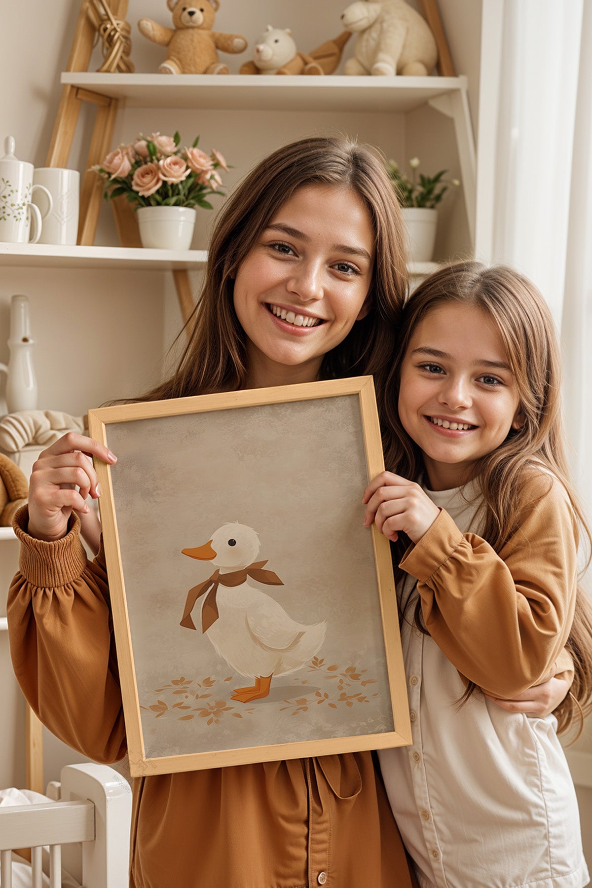 Çocuk Odası, Bebek Odası Ahşap Çerçeveli Poster, Tablo No:61
