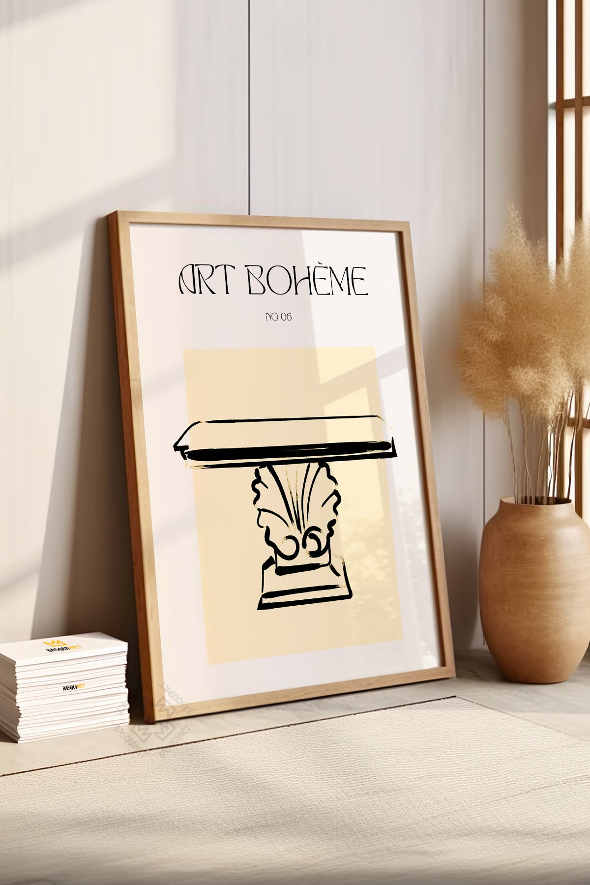 Bohemian Serisi Ahşap Çerçeveli Poster, Tablo No:67