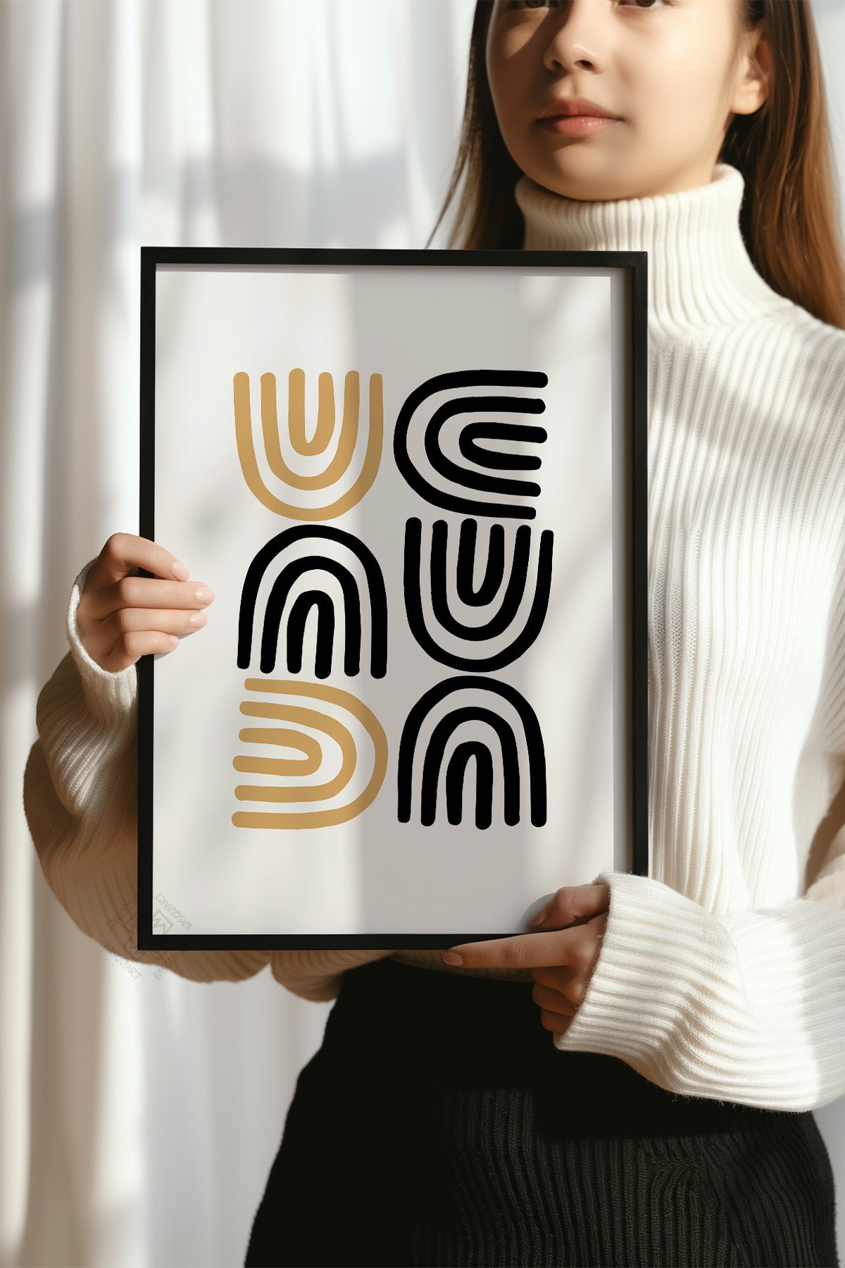 Bauhaus Serisi Siyah Çerçeveli Poster, Tablo No:106
