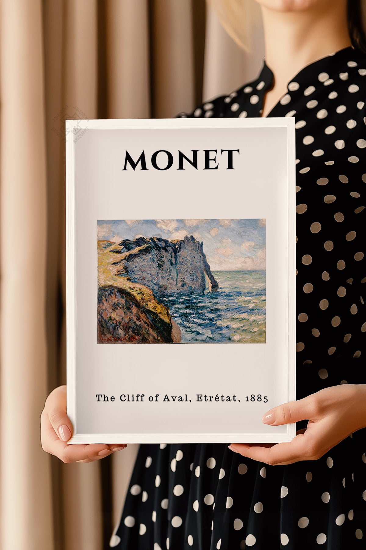 Claude Monet Serisi Beyaz Çerçeveli Poster, Tablo Duvar Dekoru No:19