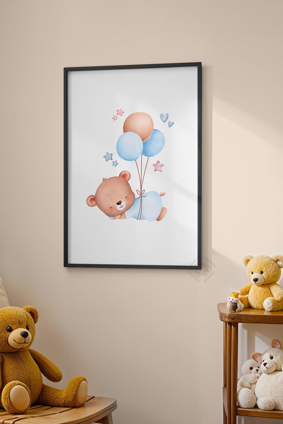 Çocuk Odası, Bebek Odası Siyah Çerçeveli Poster, Tablo No:2