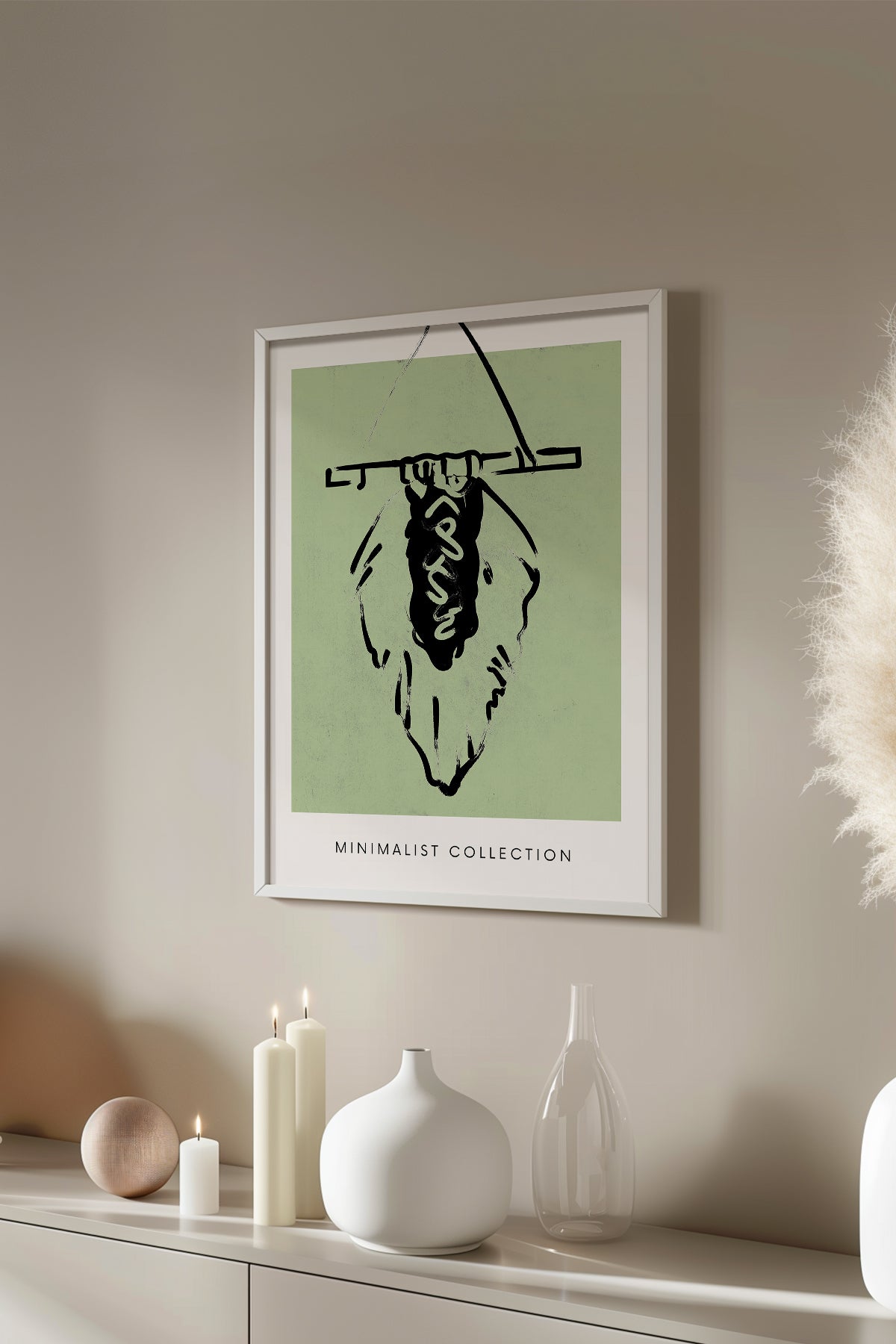 Bohemian Serisi Beyaz Çerçeveli Poster, Tablo No:57