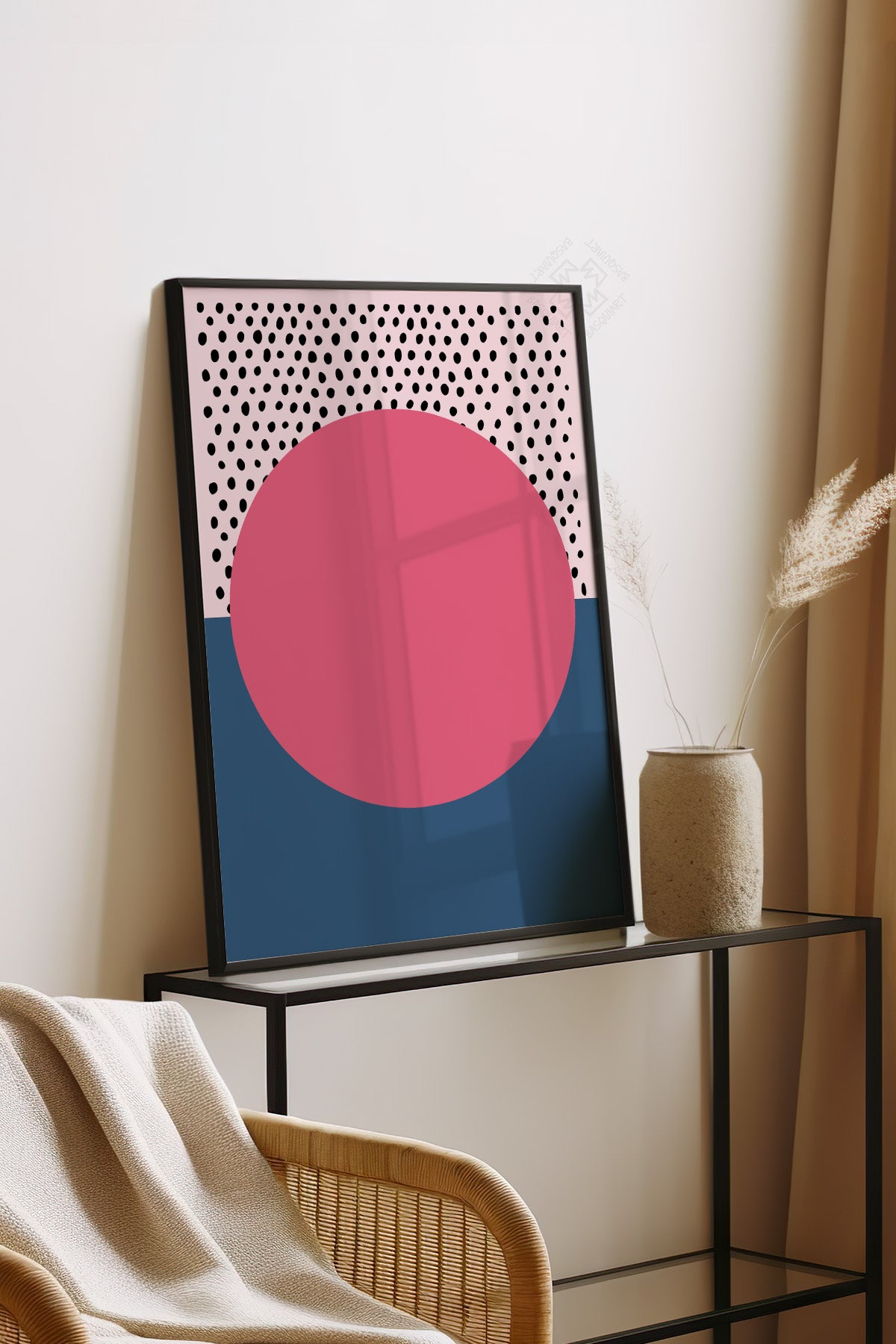 Bauhaus Serisi Siyah Çerçeveli Poster, Tablo No:74