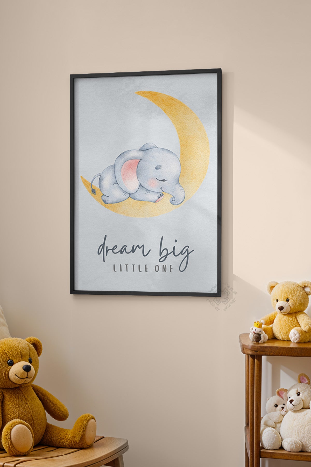 Çocuk Odası, Bebek Odası Siyah Çerçeveli Poster, Tablo No:27