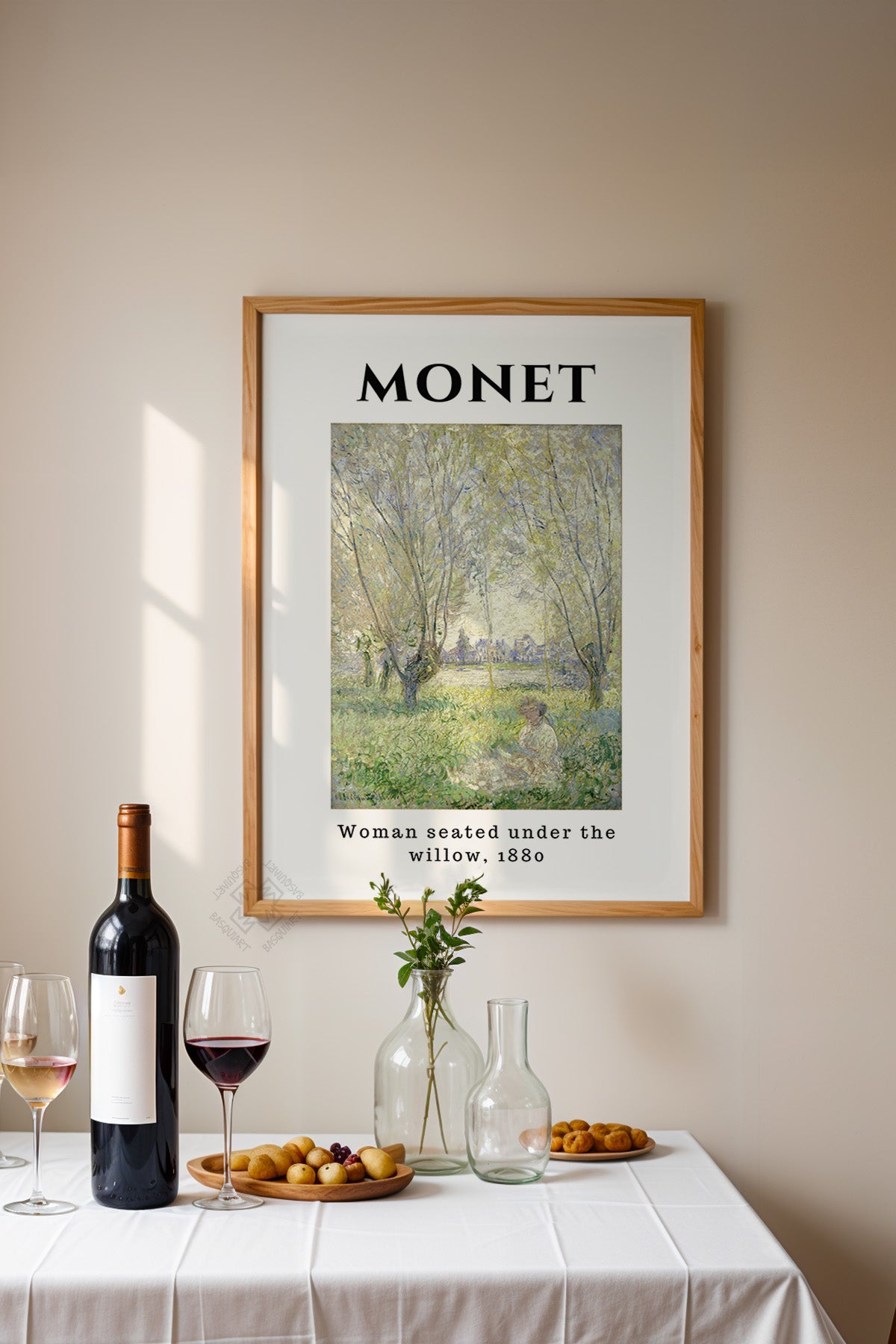 Claude Monet Serisi Ahşap Çerçeveli Poster, Tablo Duvar Dekoru No:1