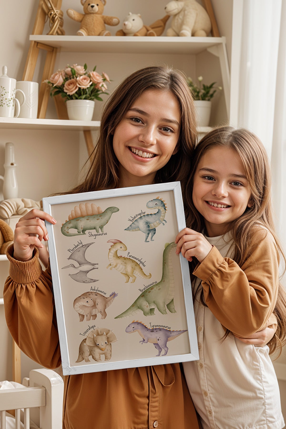 Çocuk Odası, Bebek Odası Beyaz Çerçeveli Poster, Tablo No:33
