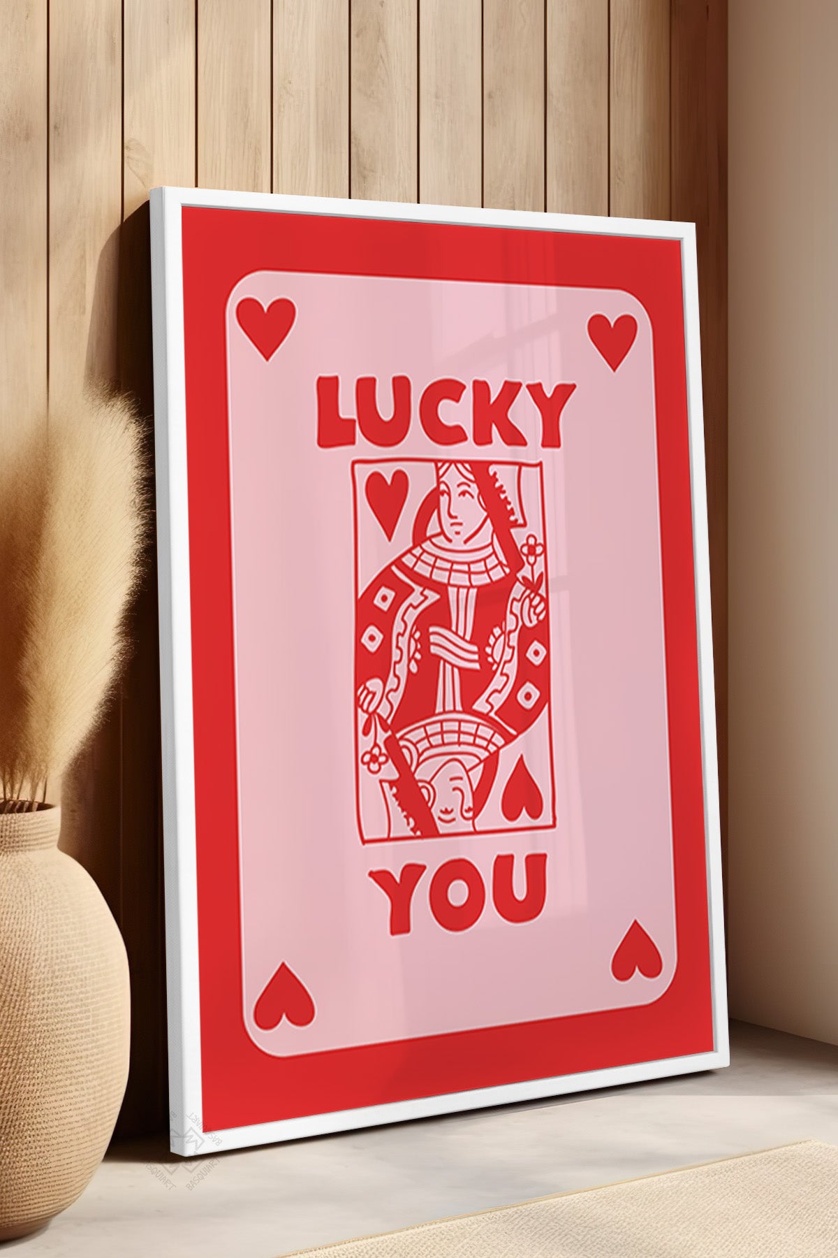 Lucky You Serisi Beyaz Çerçeveli Poster, Tablo Duvar Dekoru No:78