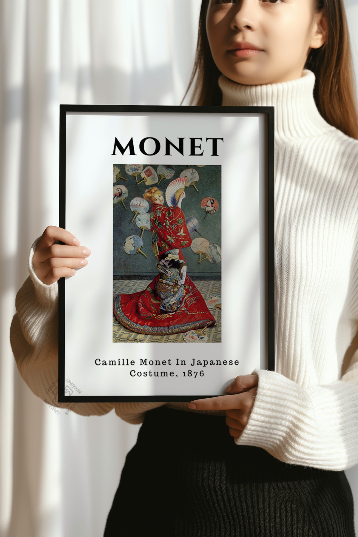 Claude Monet Serisi Siyah Çerçeveli Poster, Tablo Duvar Dekoru No:8