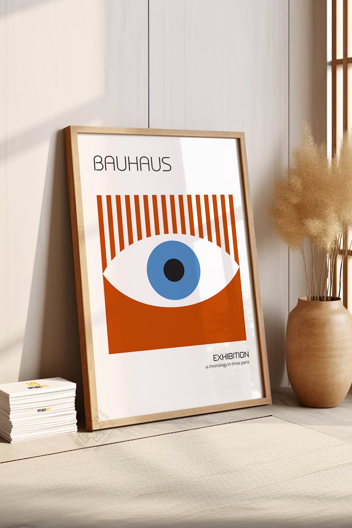 Bauhaus Serisi Ahşap Çerçeveli Poster, Tablo No:110