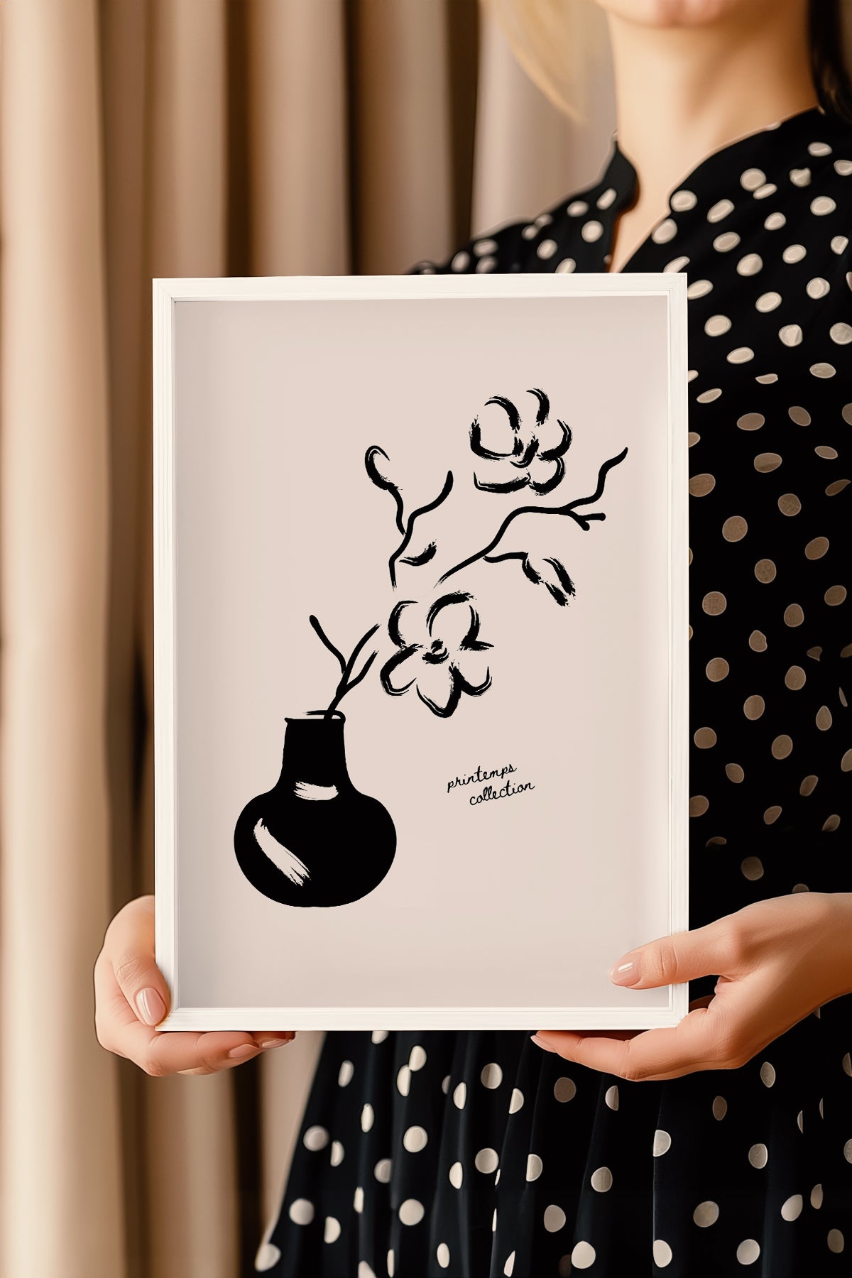 Bohemian Serisi Beyaz Çerçeveli Poster, Tablo No:109