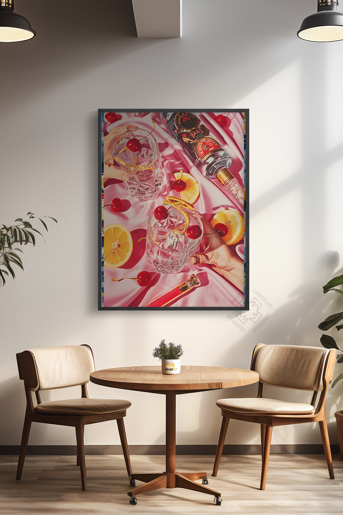 Kokteyl Serisi Siyah Çerçeveli Poster, Tablo, Cafe, Restoran, Mutfak Duvar Dekoru No:39