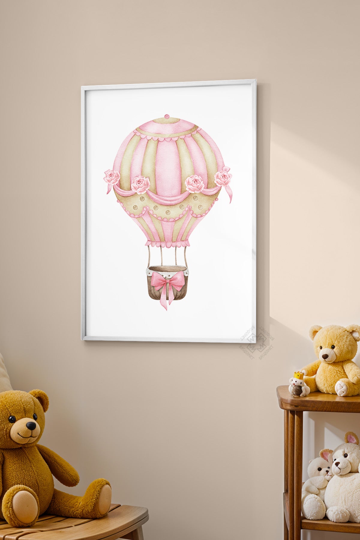Çocuk Odası, Bebek Odası Beyaz Çerçeveli Poster, Tablo No:4