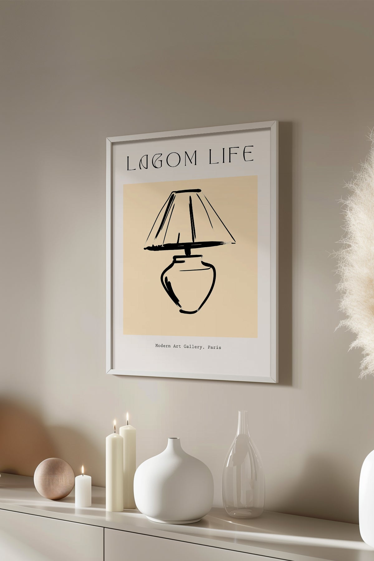 Bohemian Serisi Beyaz Çerçeveli Poster, Tablo No:75