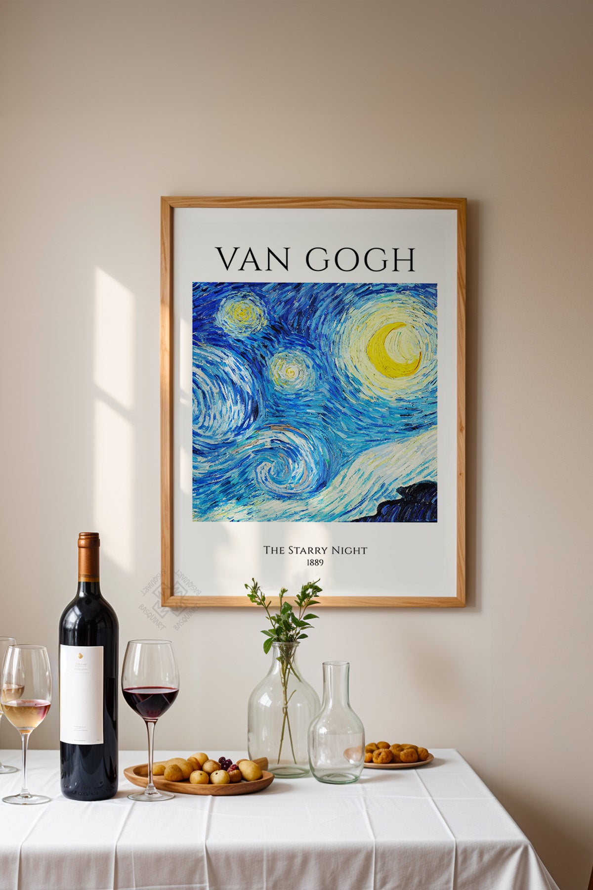 Vincent Van Gogh Serisi Ahşap Çerçeveli Poster, Tablo Duvar Dekoru No:2