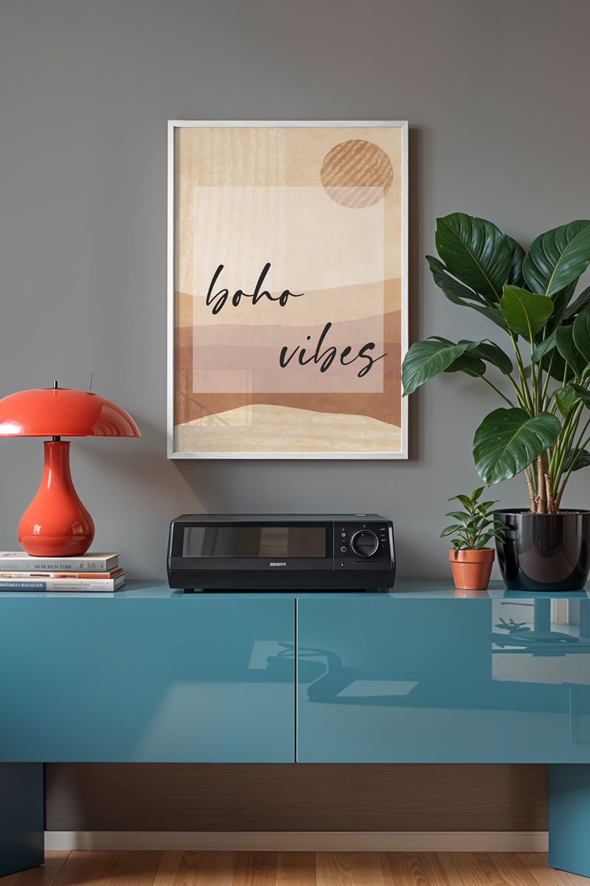 Bohemian Serisi Beyaz Çerçeveli Poster, Tablo No:5
