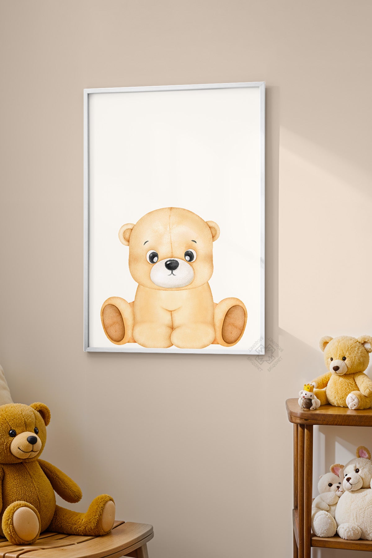 Çocuk Odası, Bebek Odası Beyaz Çerçeveli Poster, Tablo No:17
