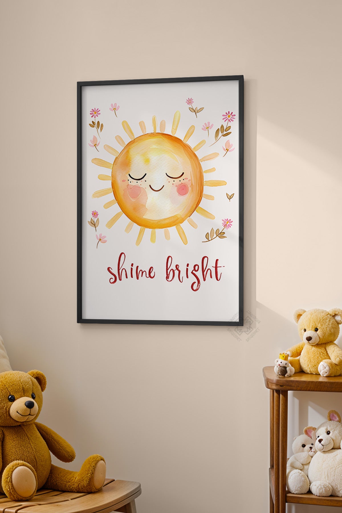 Çocuk Odası, Bebek Odası Siyah Çerçeveli Poster, Tablo No:89