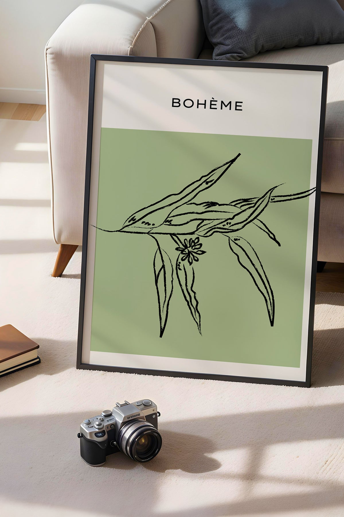Bohemian Serisi Siyah Çerçeveli Poster, Tablo No:60