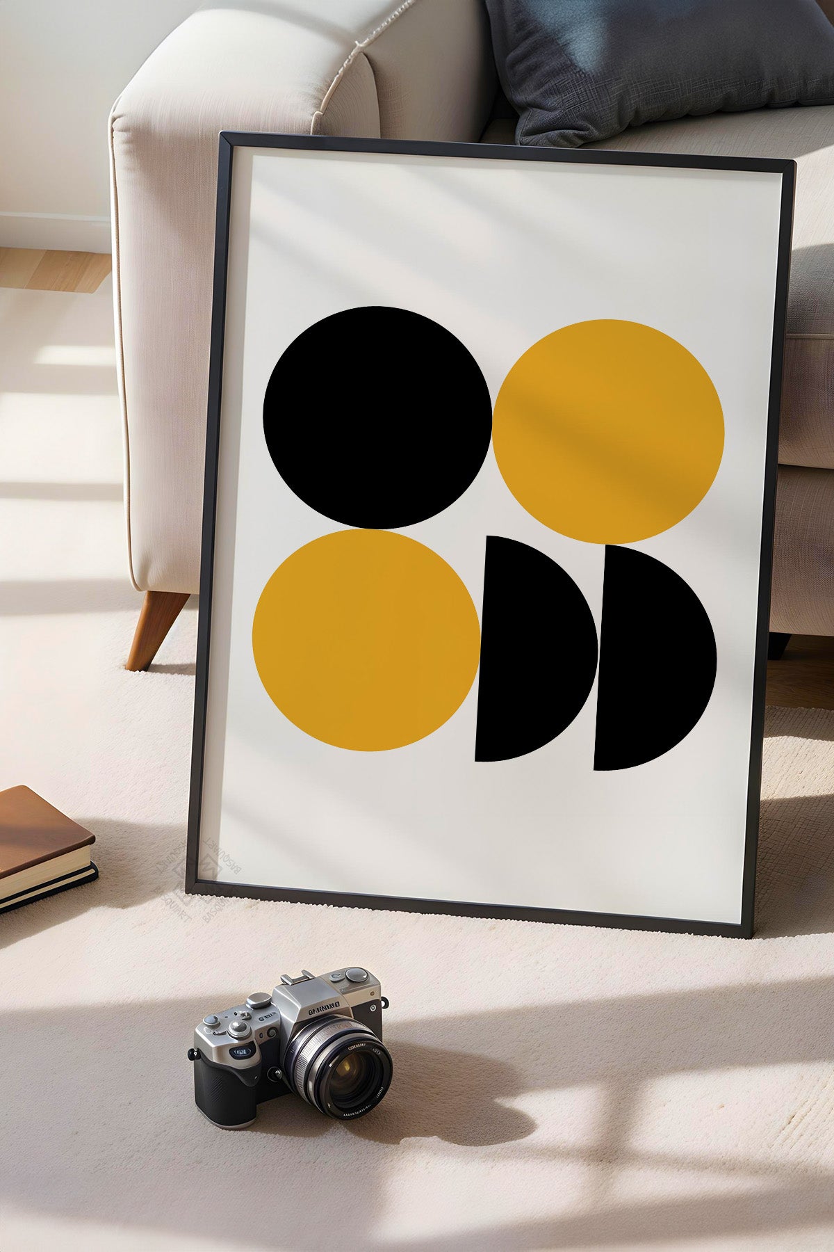 Bauhaus Serisi Siyah Çerçeveli Poster, Tablo No:102
