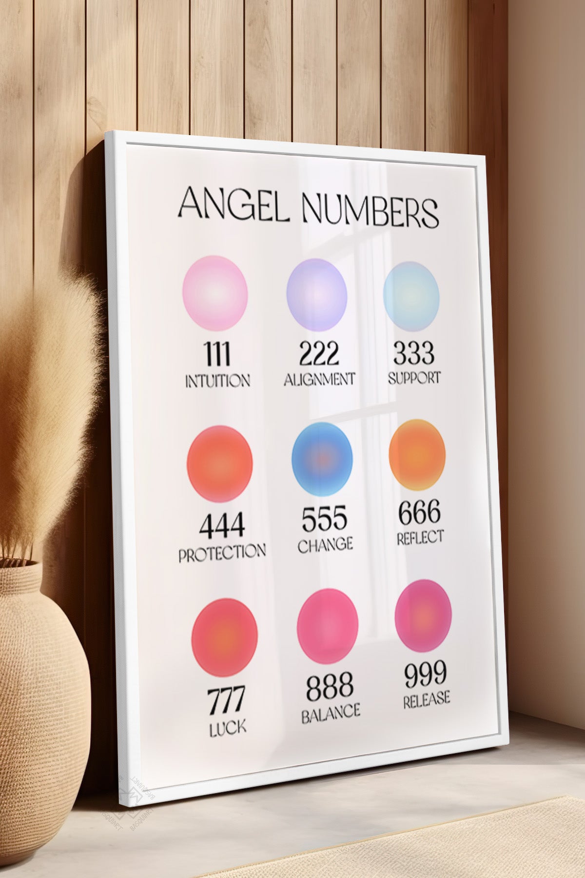 Aura Serisi Beyaz Çerçeveli Poster, Tablo No:4