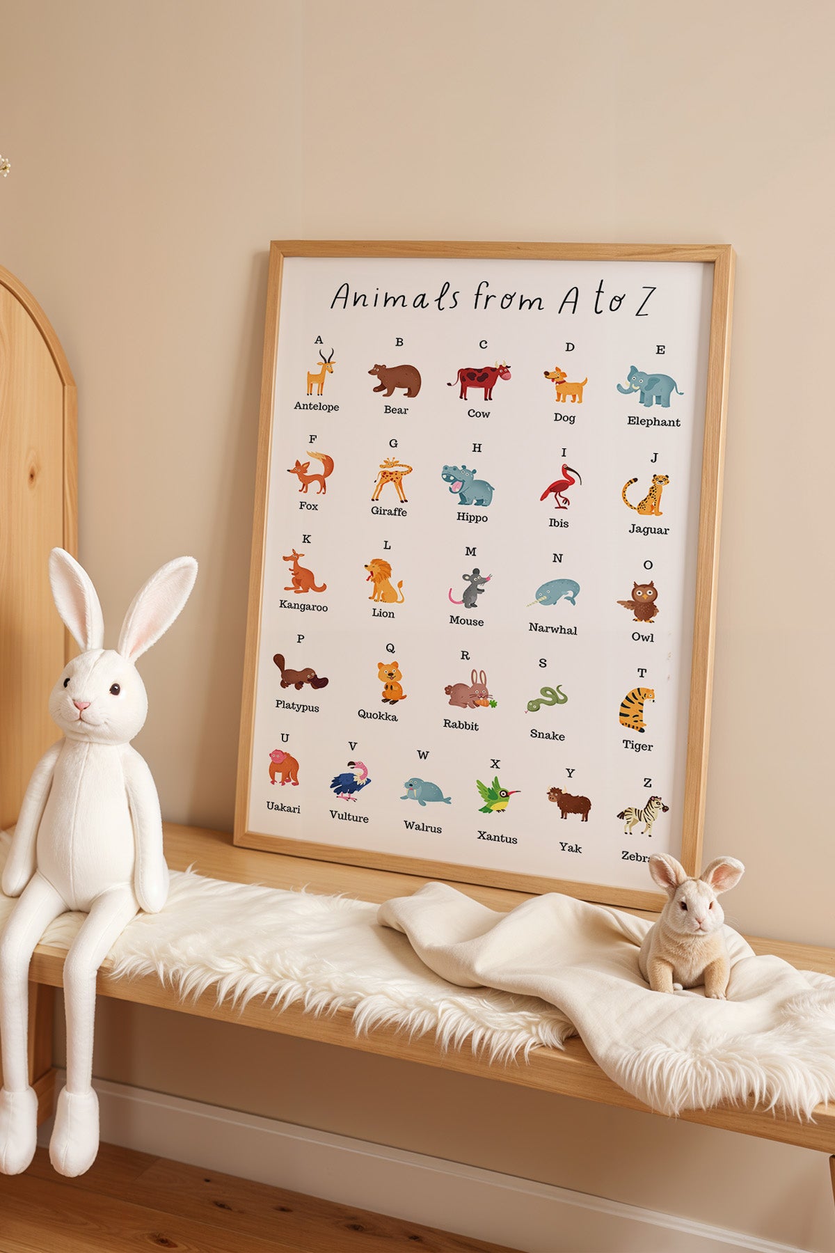 Çocuk Odası, Bebek Odası Ahşap Çerçeveli Poster, Tablo No:184