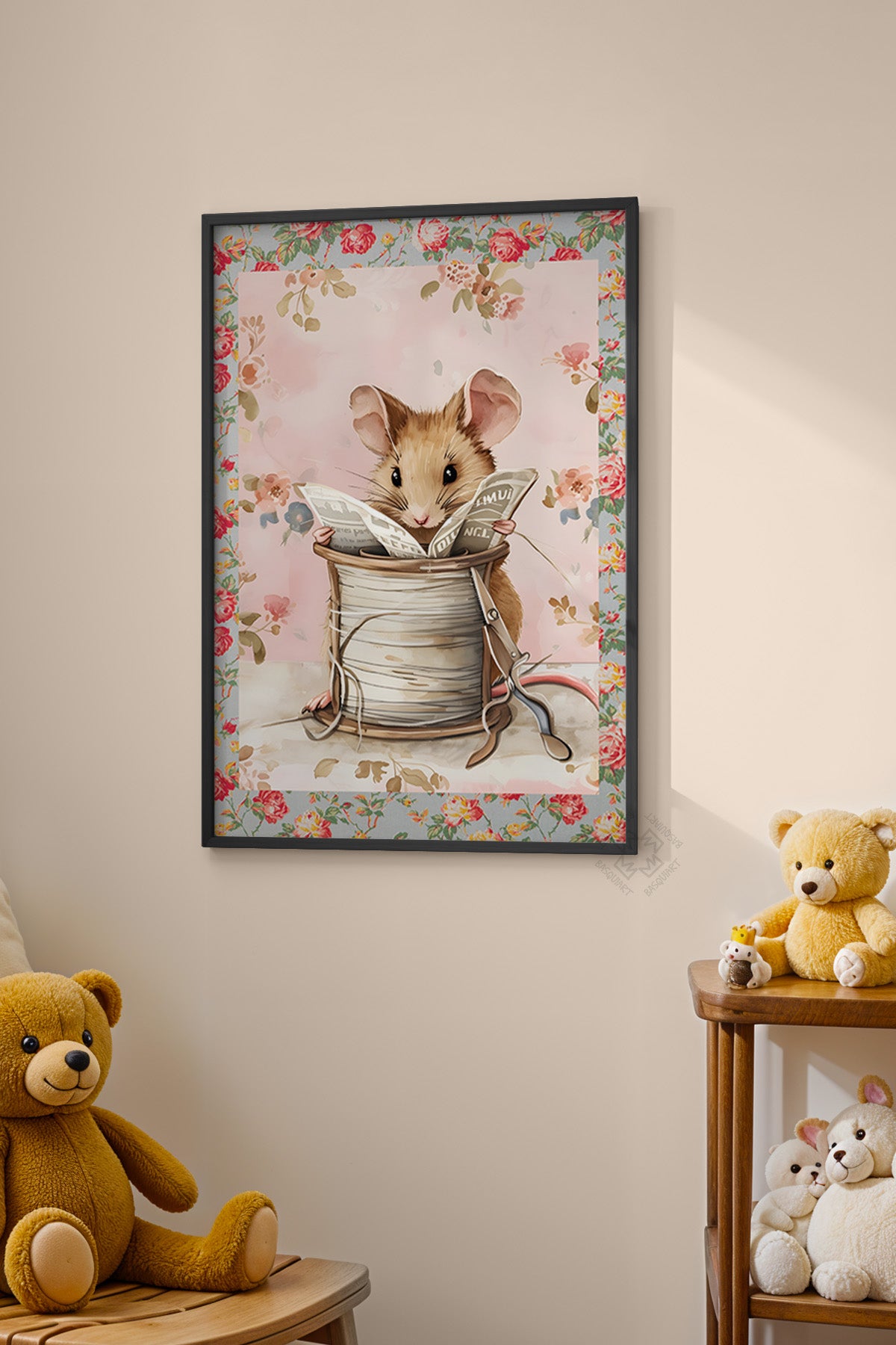 Çocuk Odası, Bebek Odası Siyah Çerçeveli Poster, Tablo No:66