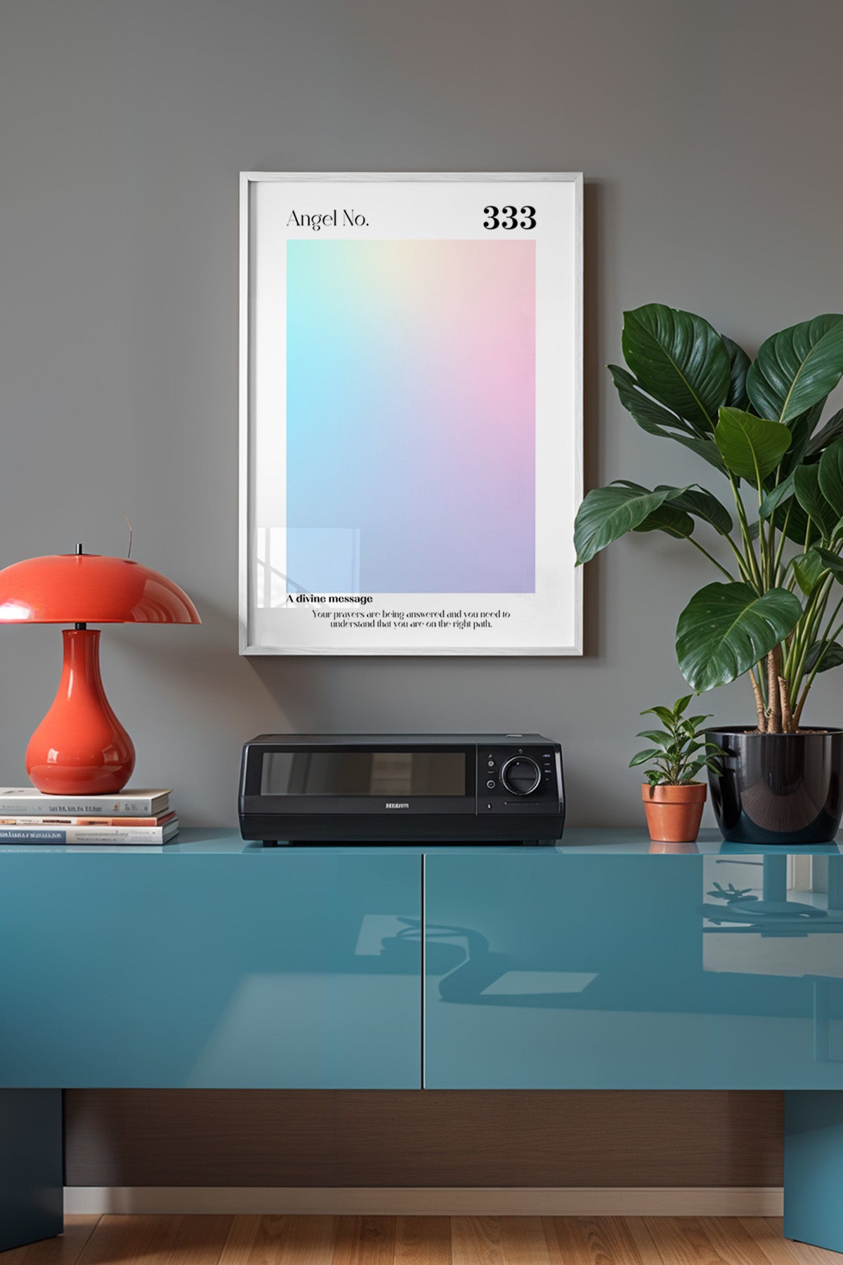 Aura Serisi Beyaz Çerçeveli Poster, Tablo No:69