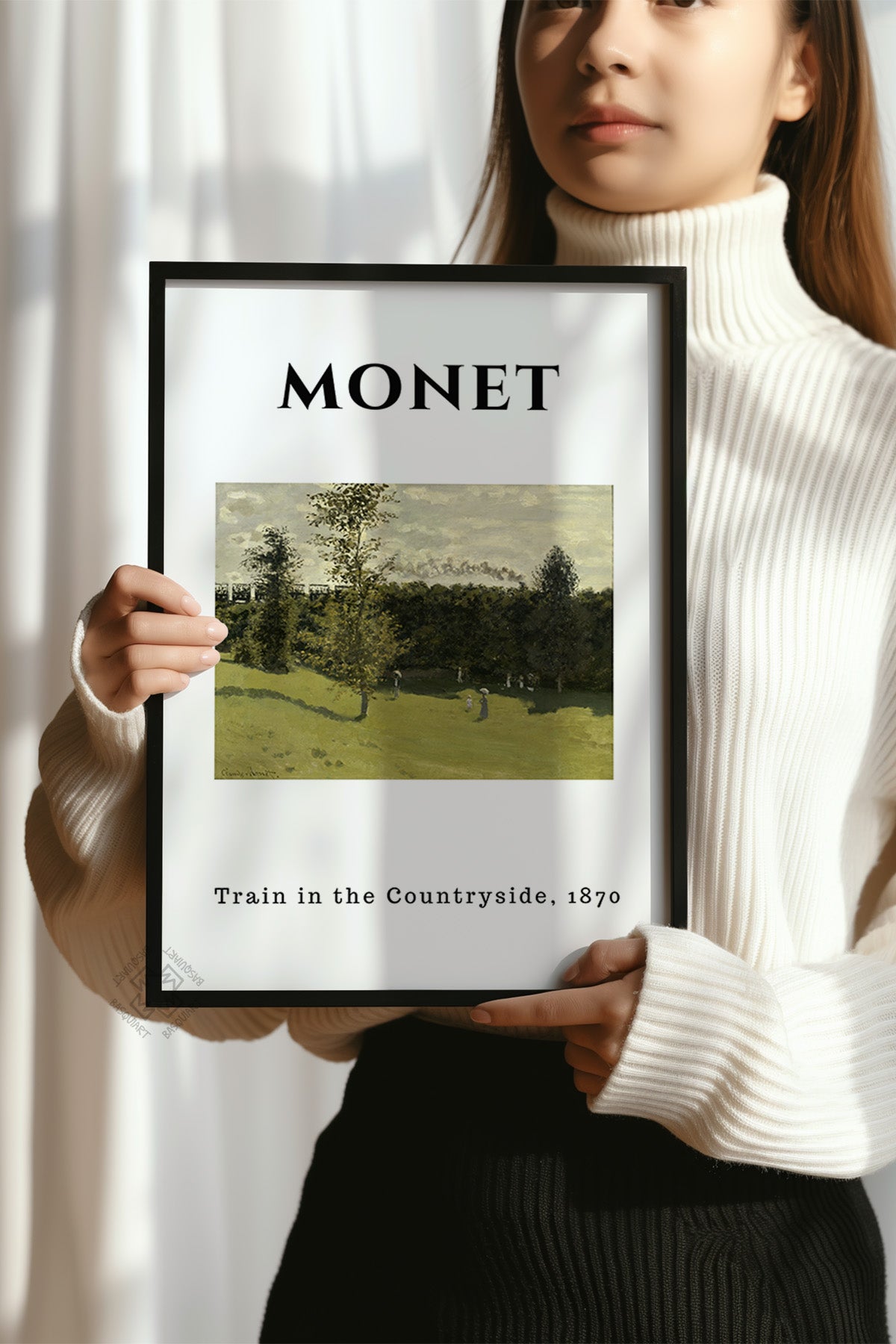 Claude Monet Serisi Siyah Çerçeveli Poster, Tablo Duvar Dekoru No:15