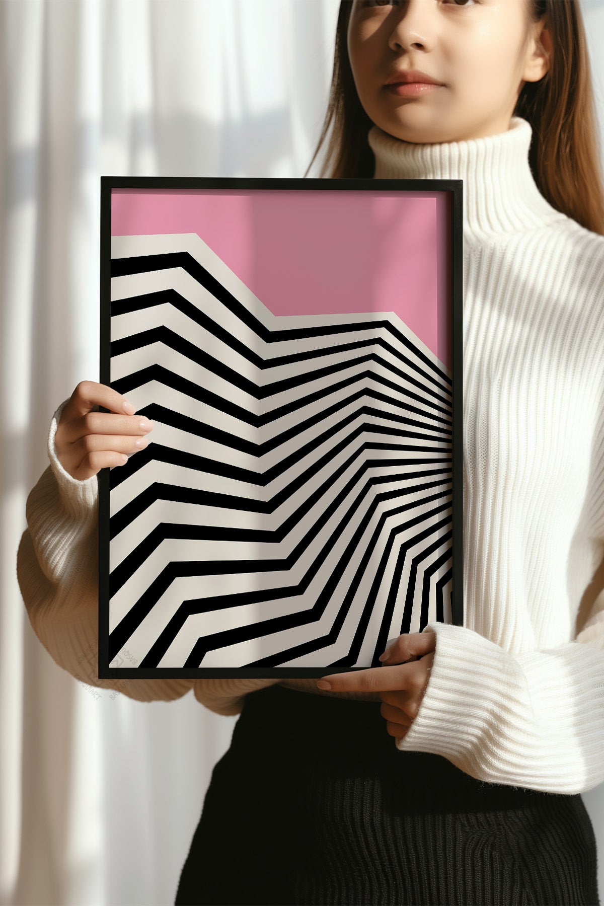 Bauhaus Serisi Siyah Çerçeveli Poster, Tablo No:65