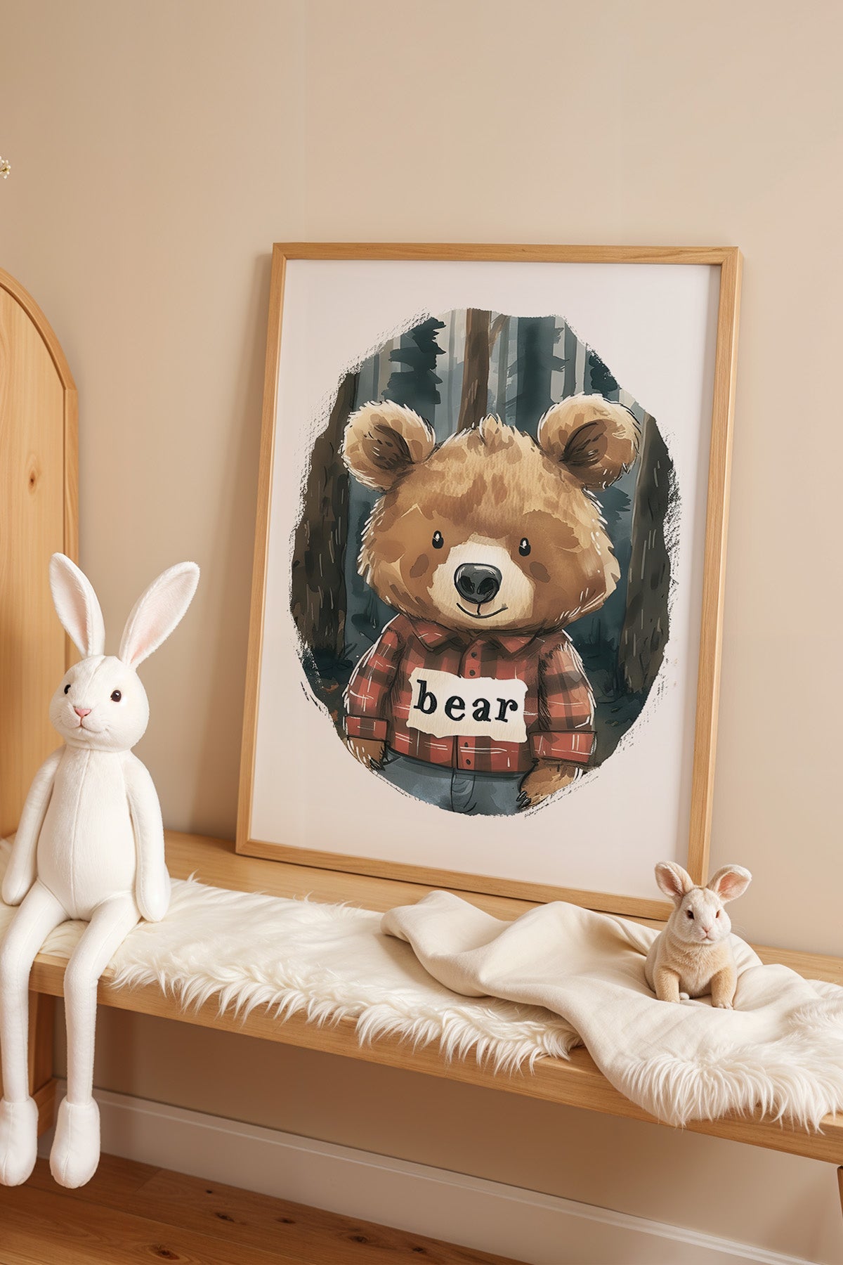 Çocuk Odası, Bebek Odası Ahşap Çerçeveli Poster, Tablo No:70