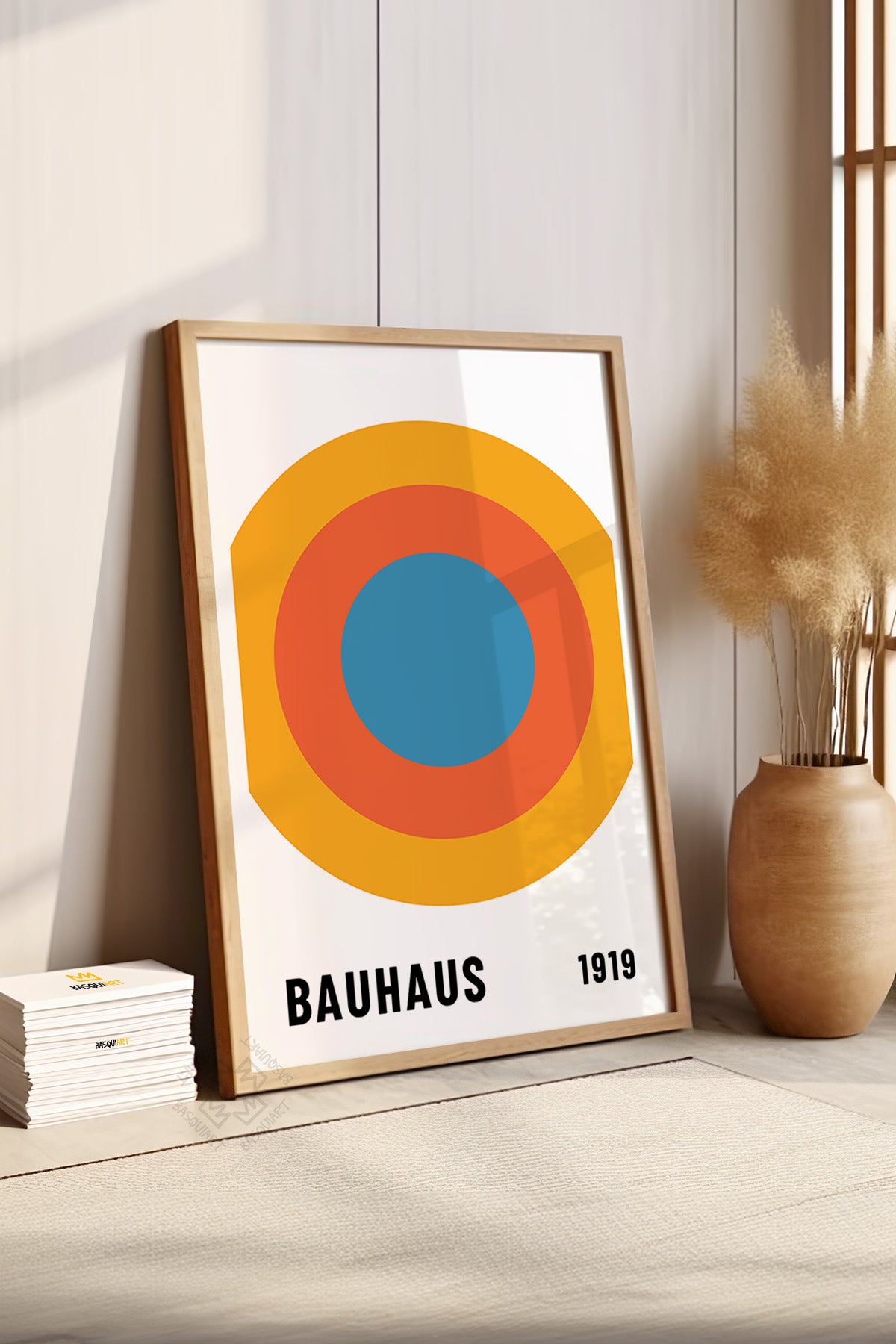 Bauhaus Serisi Ahşap Çerçeveli Poster, Tablo No:94