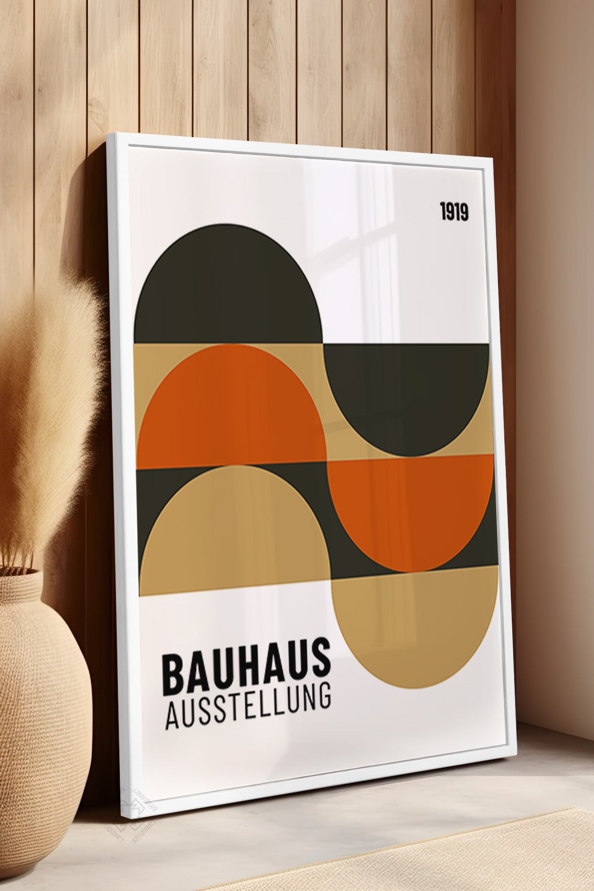 Bauhaus Serisi Beyaz Çerçeveli Poster, Tablo No:89
