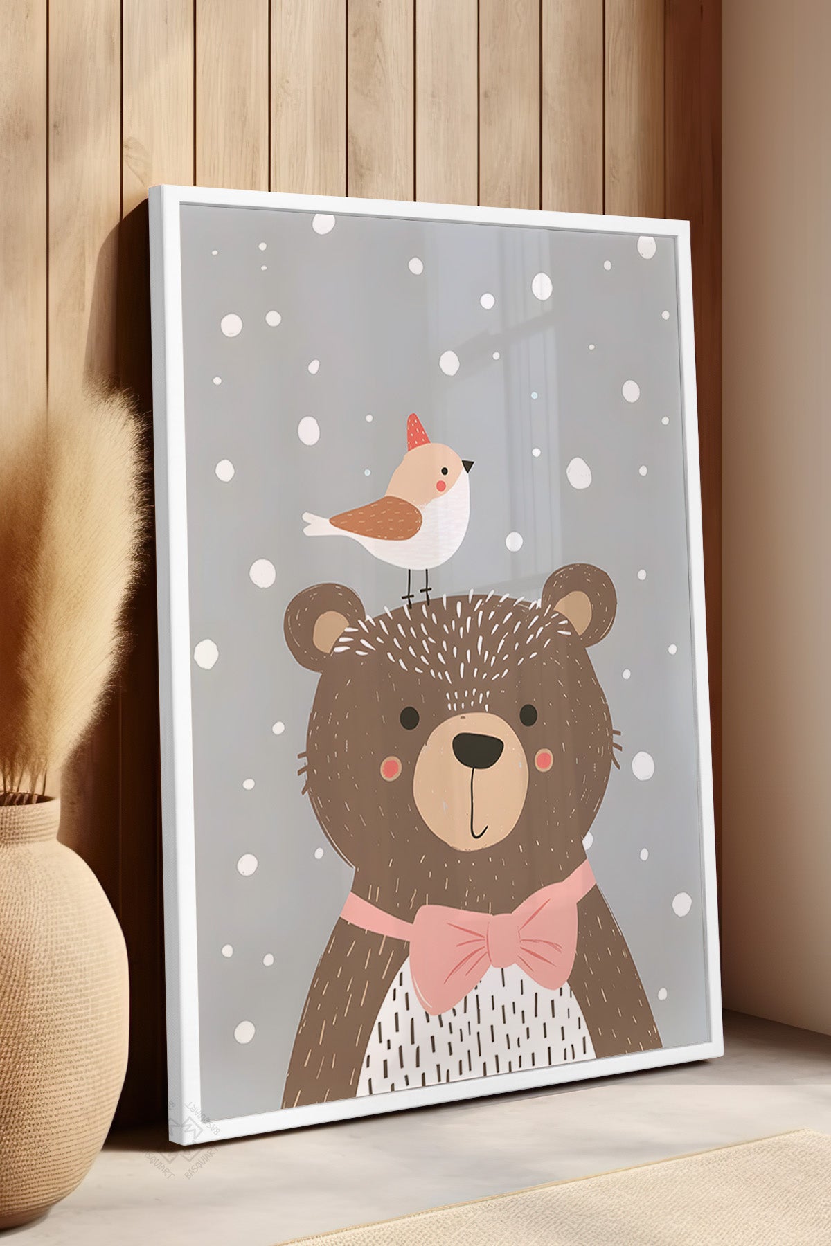 Çocuk Odası, Bebek Odası Beyaz Çerçeveli Poster, Tablo No:72