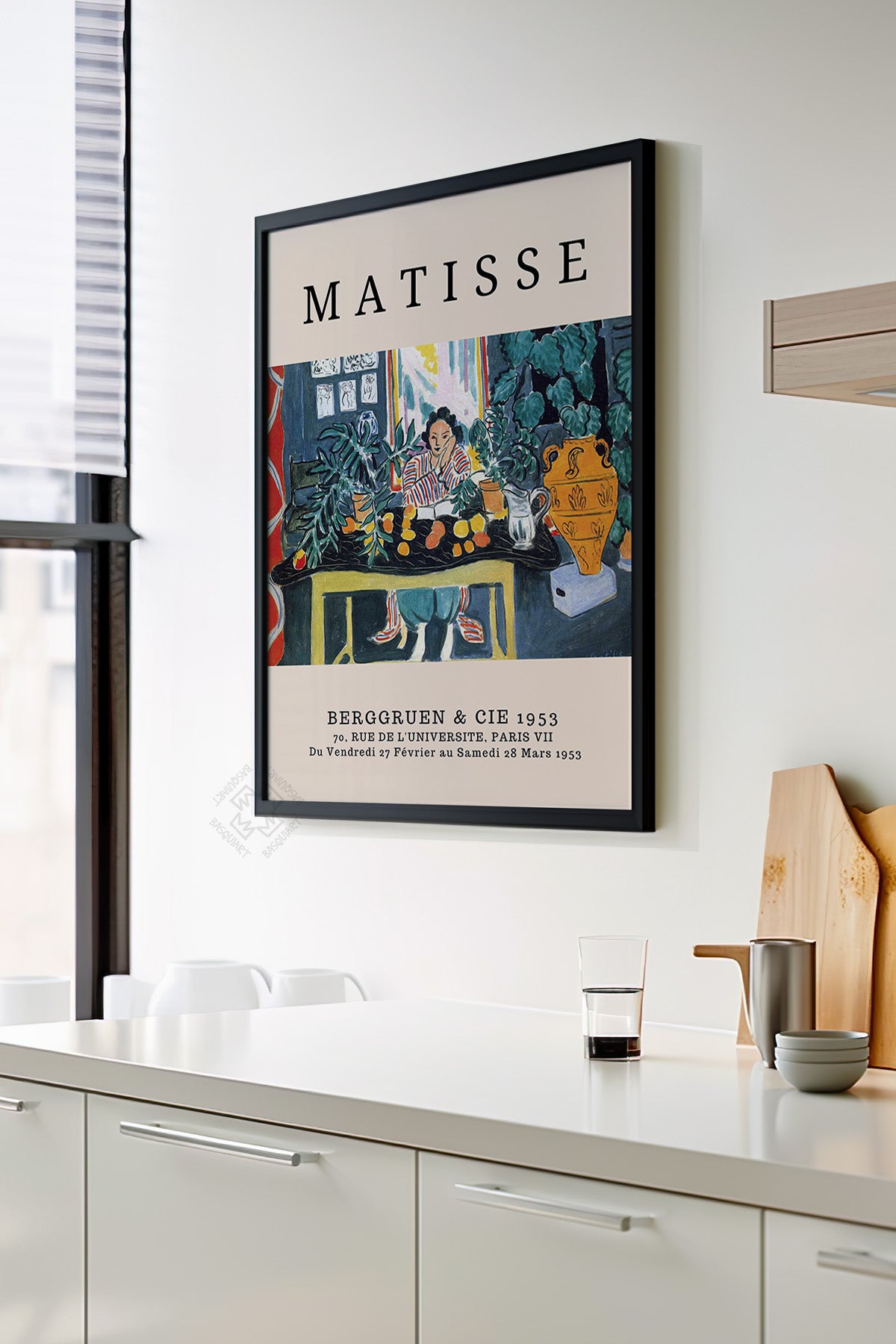 Henri Matisse Serisi Siyah Çerçeveli Poster, Tablo Duvar Dekoru No:1