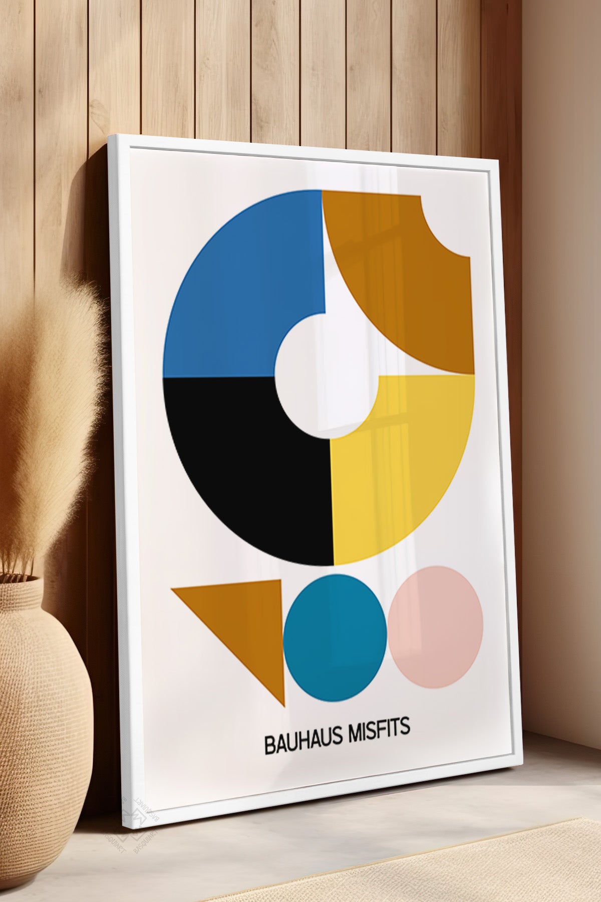 Bauhaus Serisi Beyaz Çerçeveli Poster, Tablo No:118