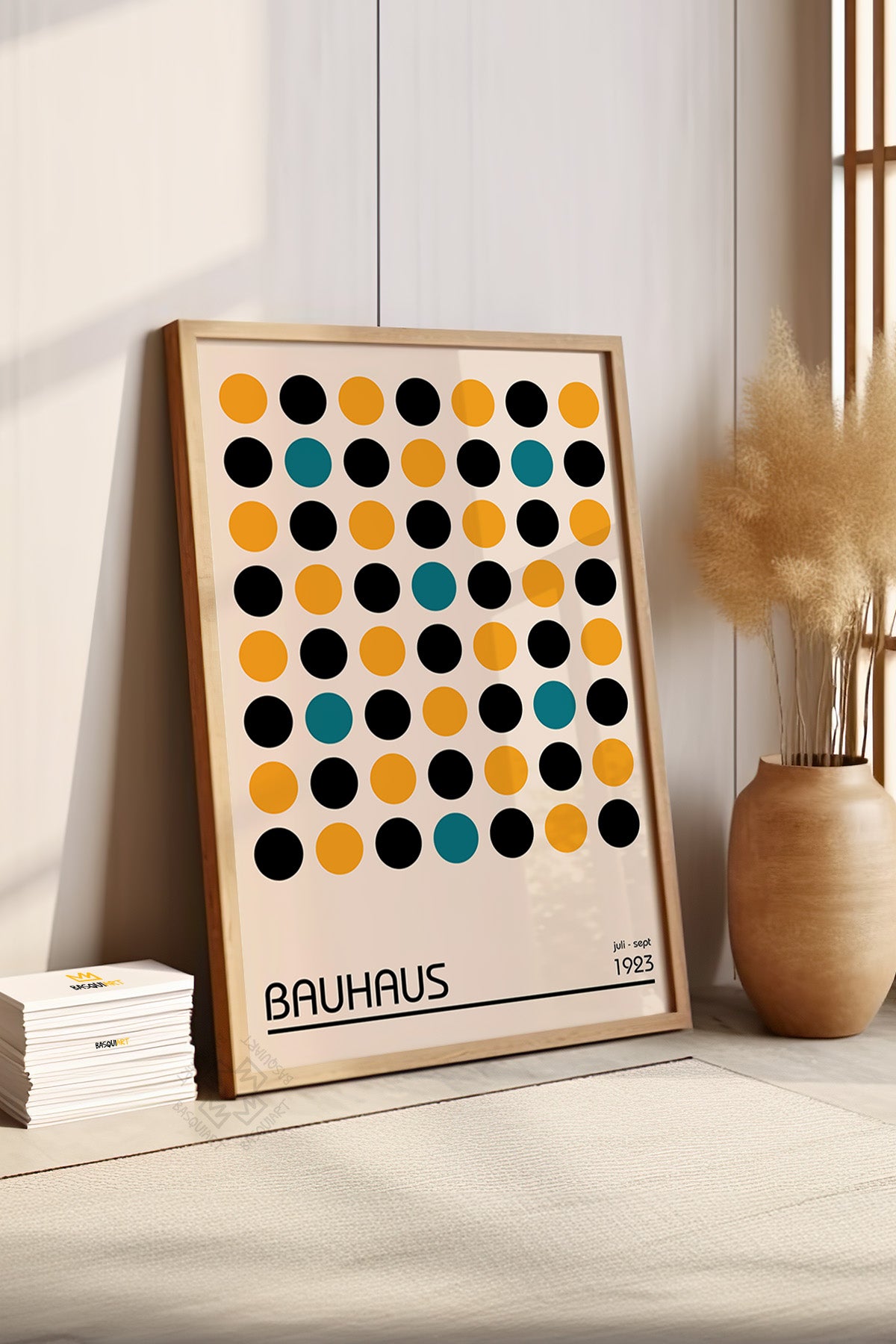Bauhaus Serisi Ahşap Çerçeveli Poster, Tablo No:31