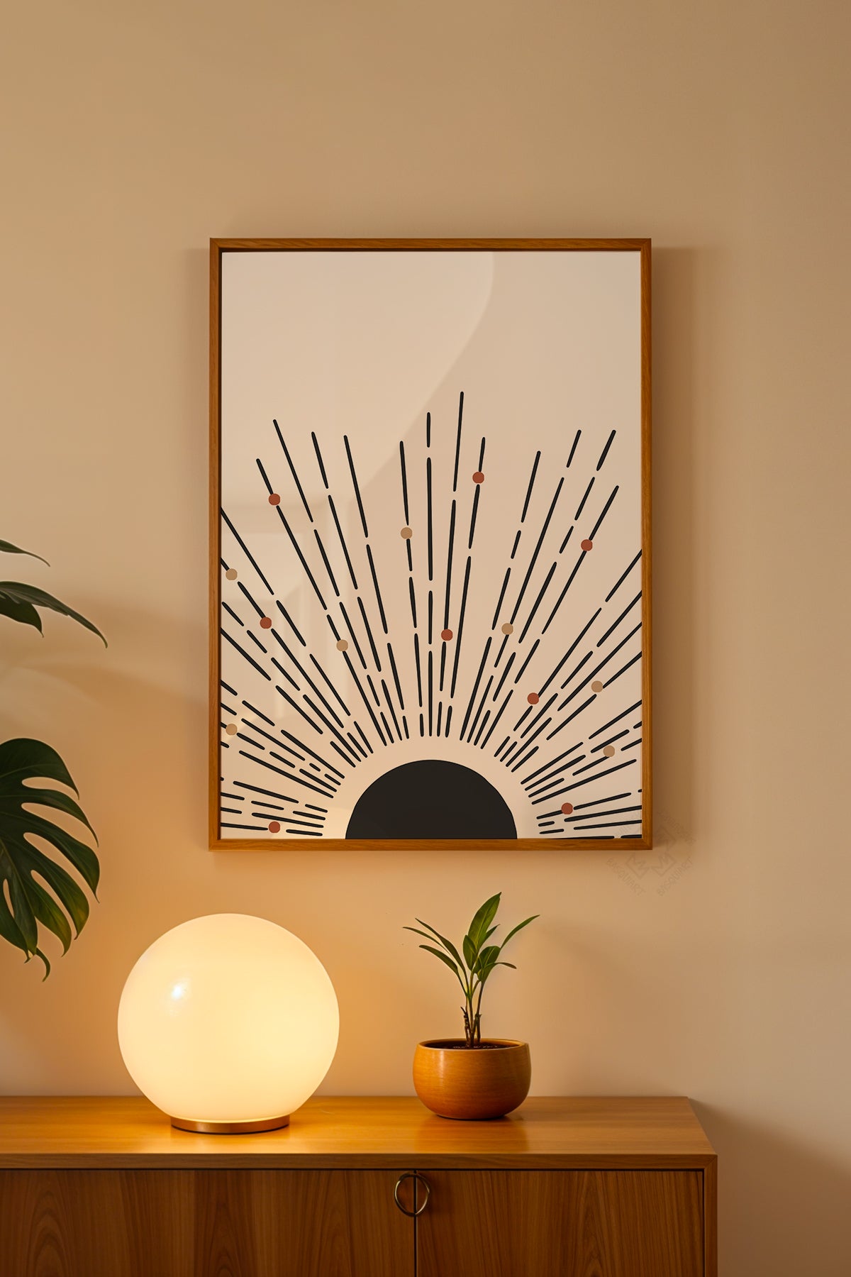 Bohemian Serisi Ahşap Çerçeveli Poster, Tablo No:6