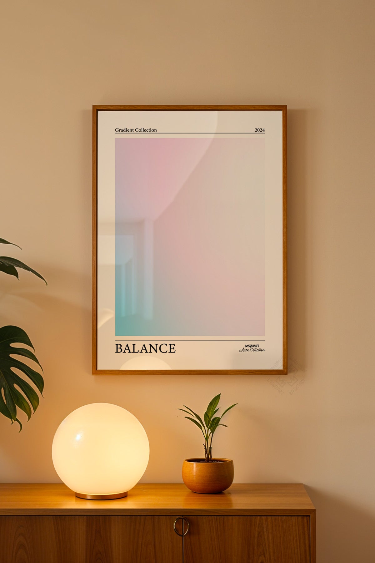 Aura Serisi Ahşap Çerçeveli Poster, Tablo No:30