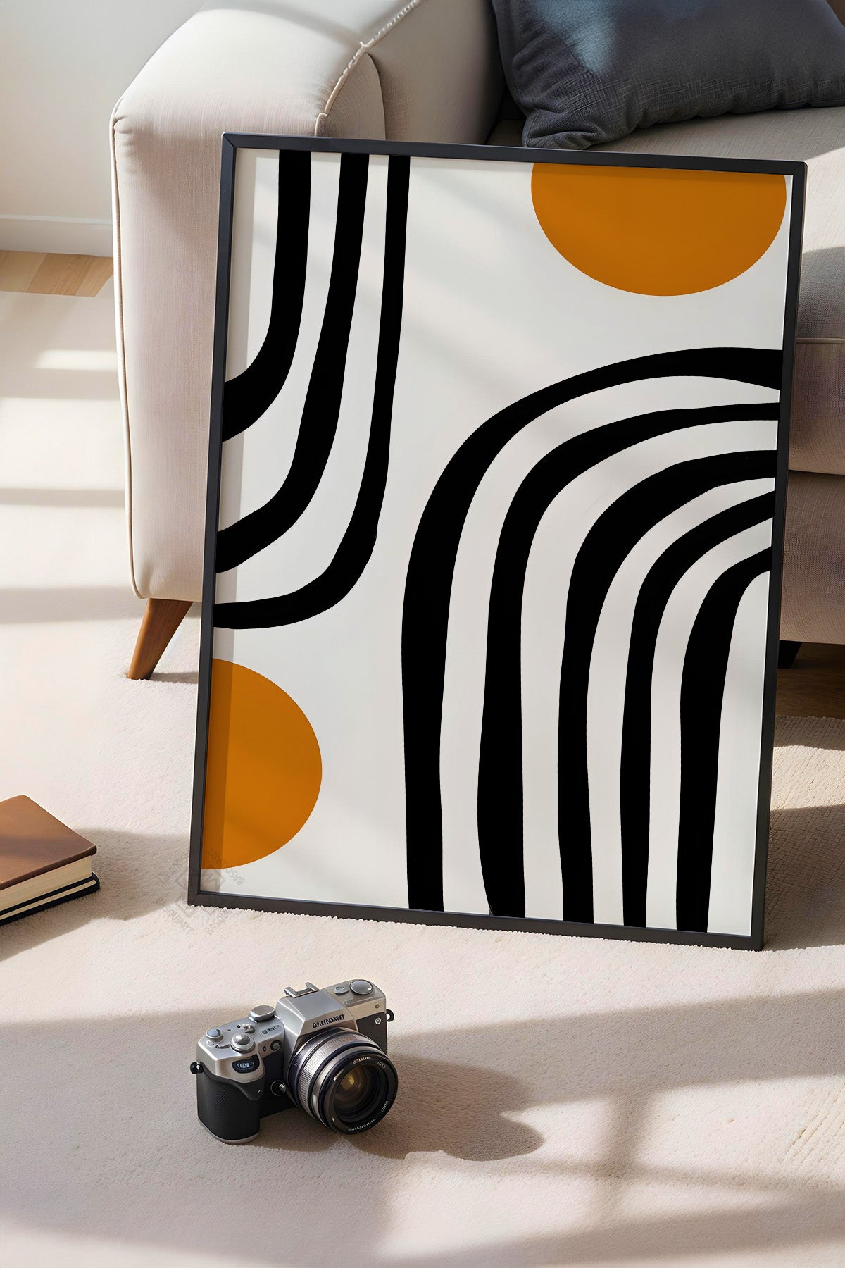 Bauhaus Serisi Siyah Çerçeveli Poster, Tablo No:105