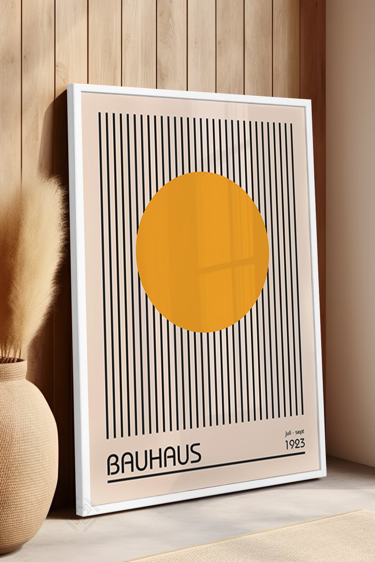 Bauhaus Serisi Beyaz Çerçeveli Poster, Tablo No:24