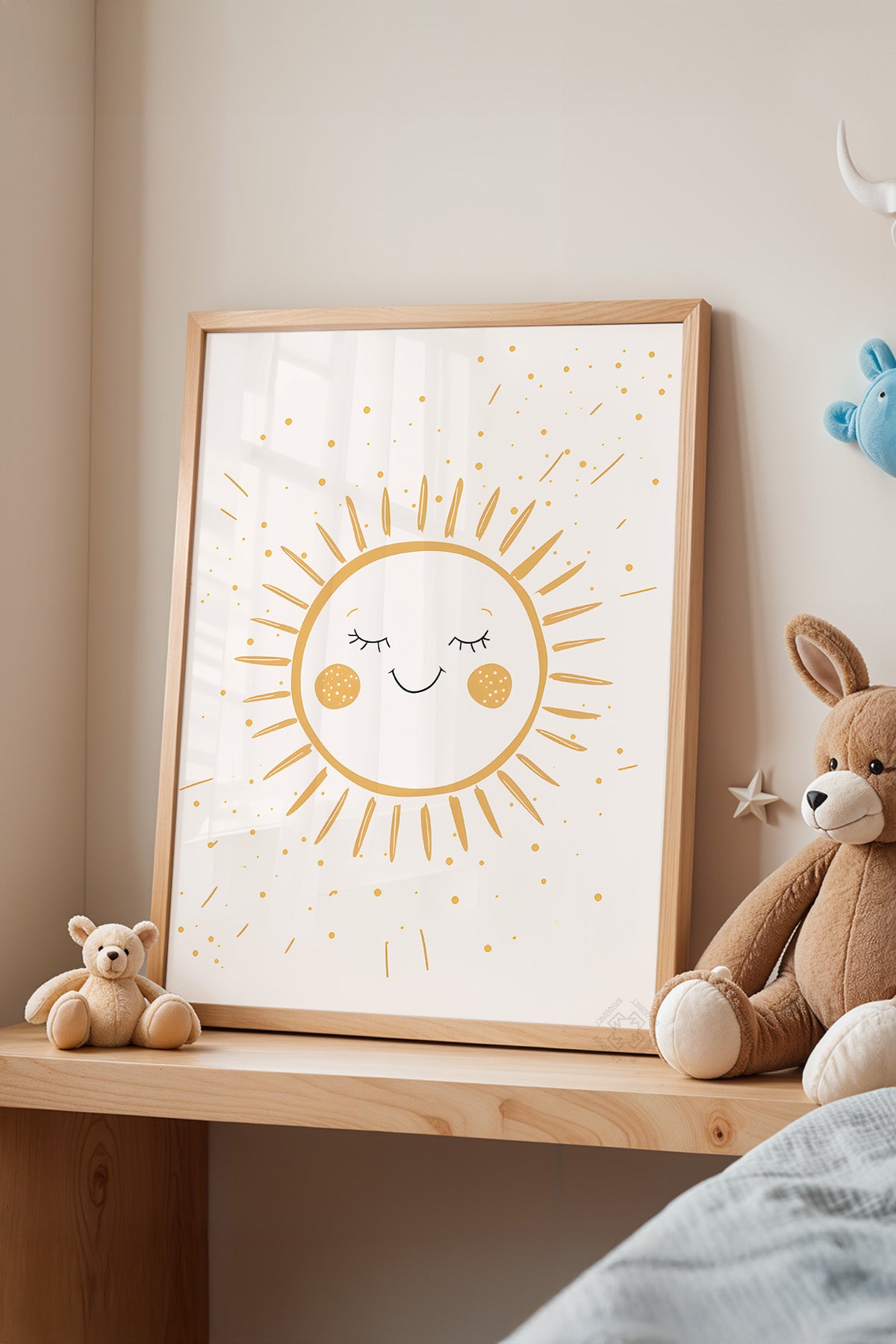 Çocuk Odası, Bebek Odası Ahşap Çerçeveli Poster, Tablo No:64