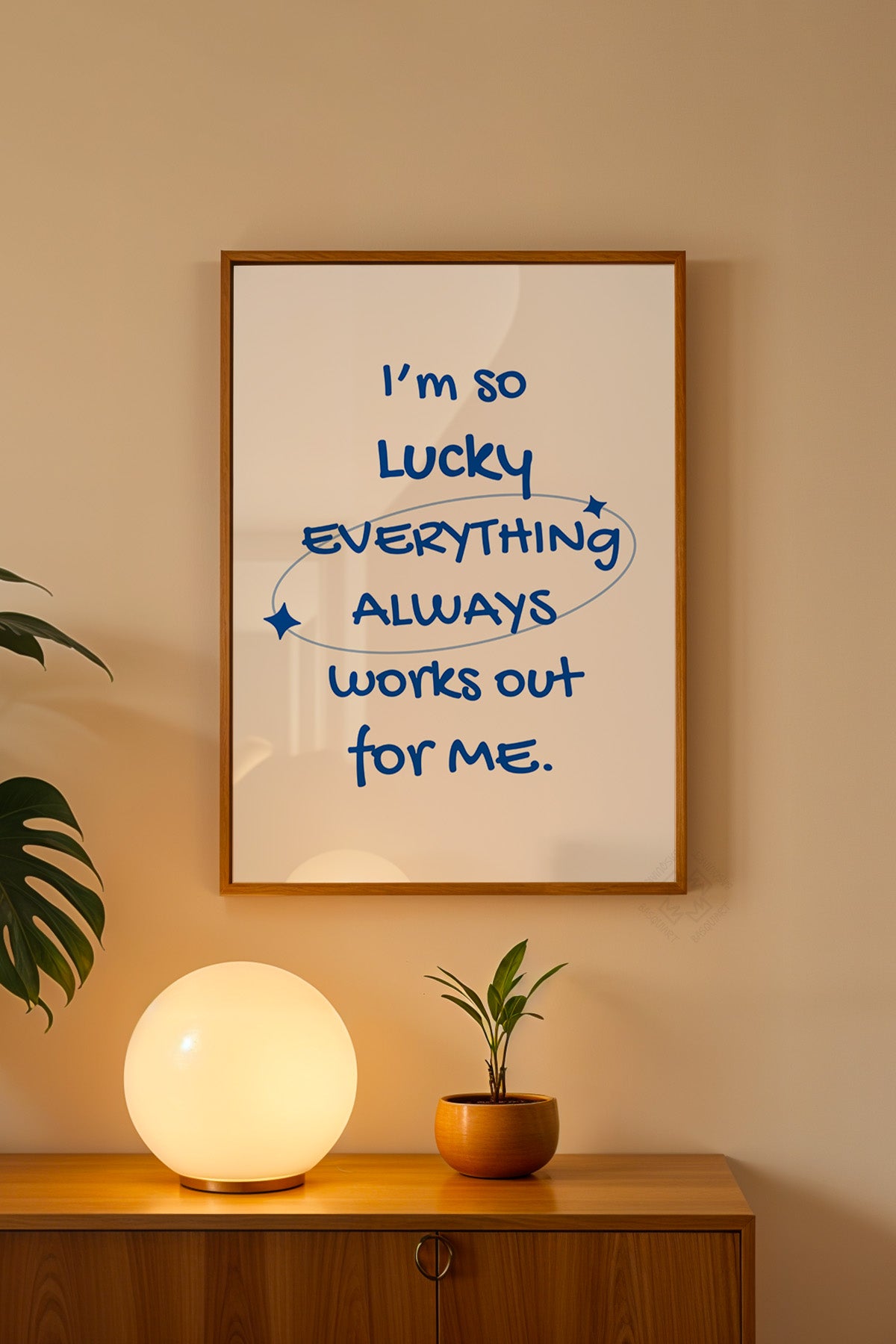 Lucky You Serisi Ahşap Çerçeveli Poster, Tablo Duvar Dekoru No:29