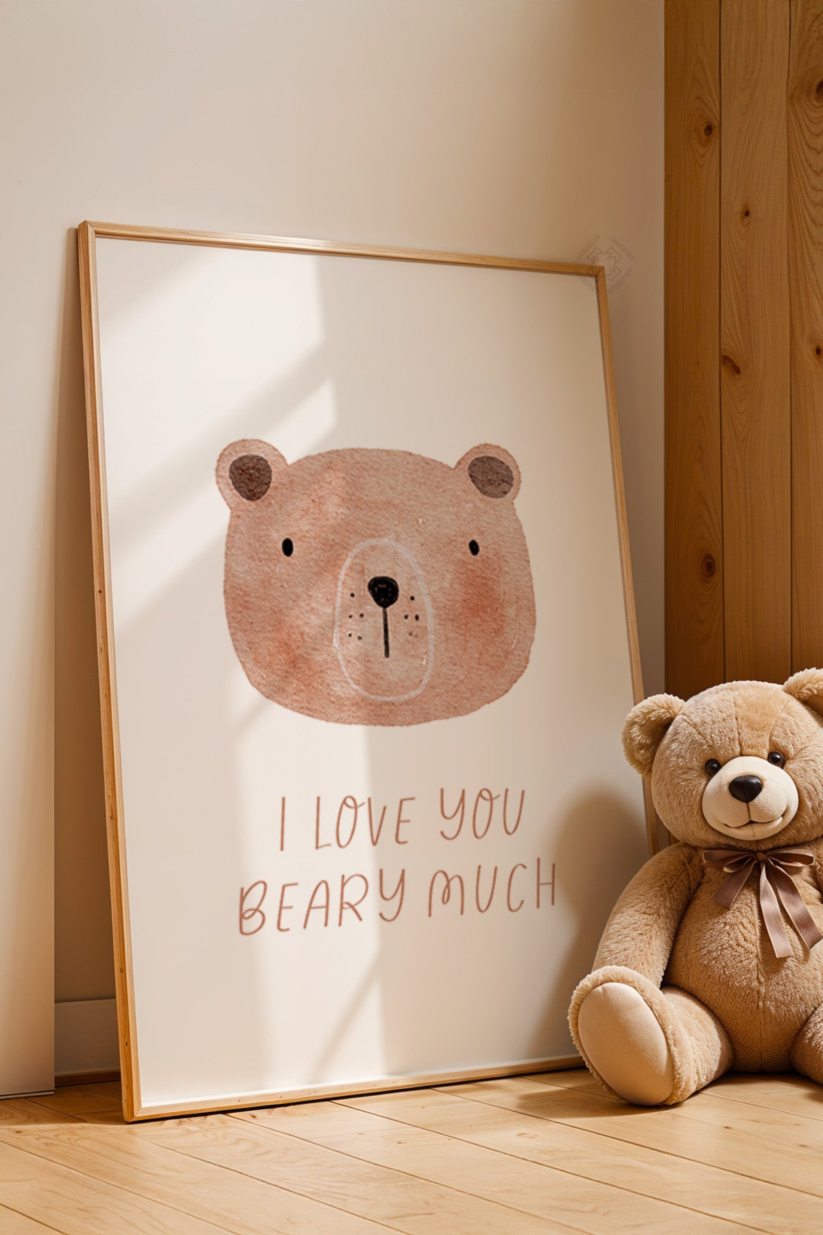 Çocuk Odası, Bebek Odası Ahşap Çerçeveli Poster, Tablo No:96