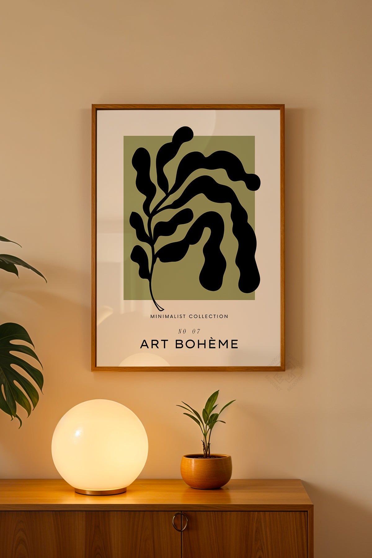 Bohemian Serisi Ahşap Çerçeveli Poster, Tablo No:61