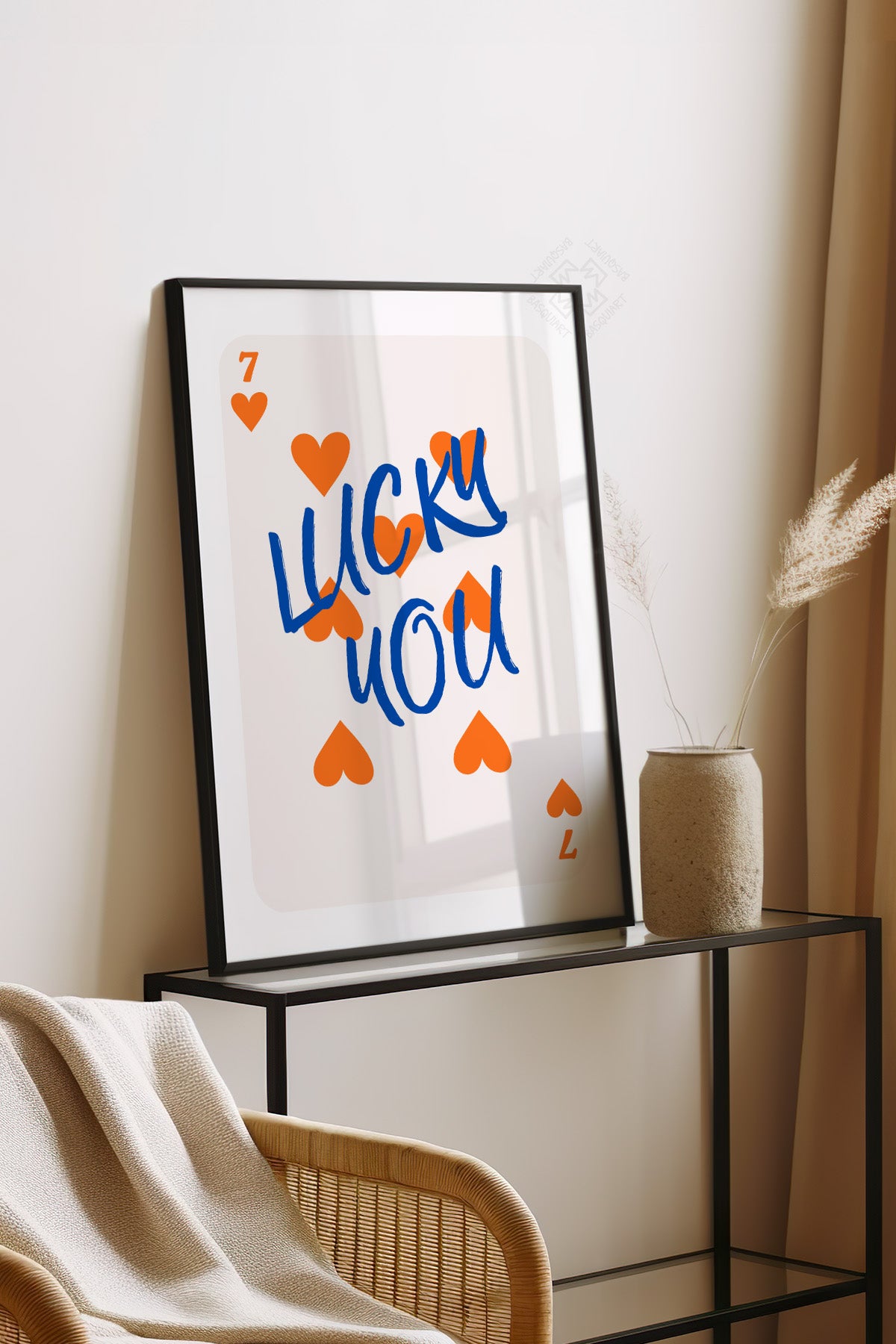 Lucky You Serisi Siyah Çerçeveli Poster, Tablo Duvar Dekoru No:123