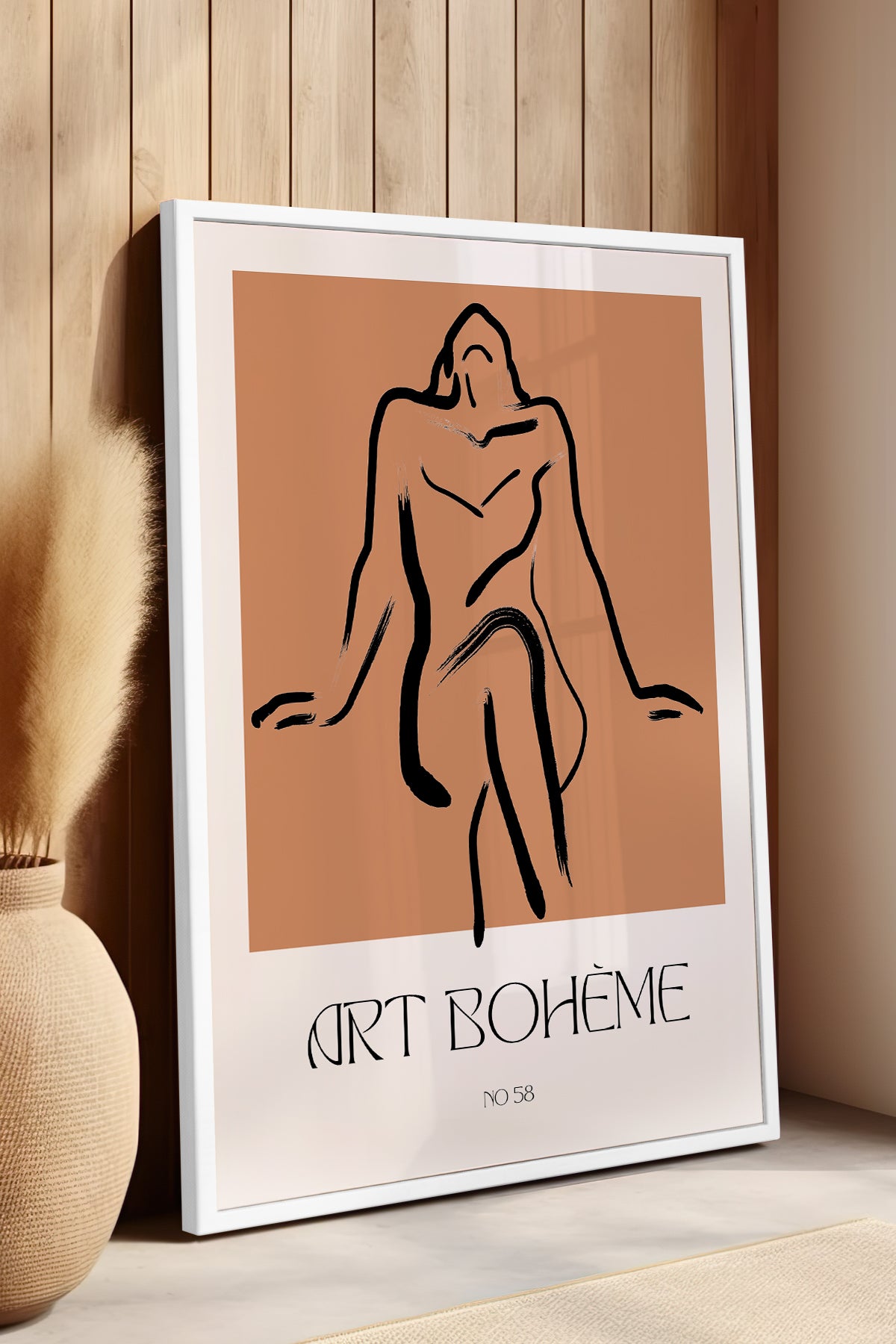Bohemian Serisi Beyaz Çerçeveli Poster, Tablo No:102